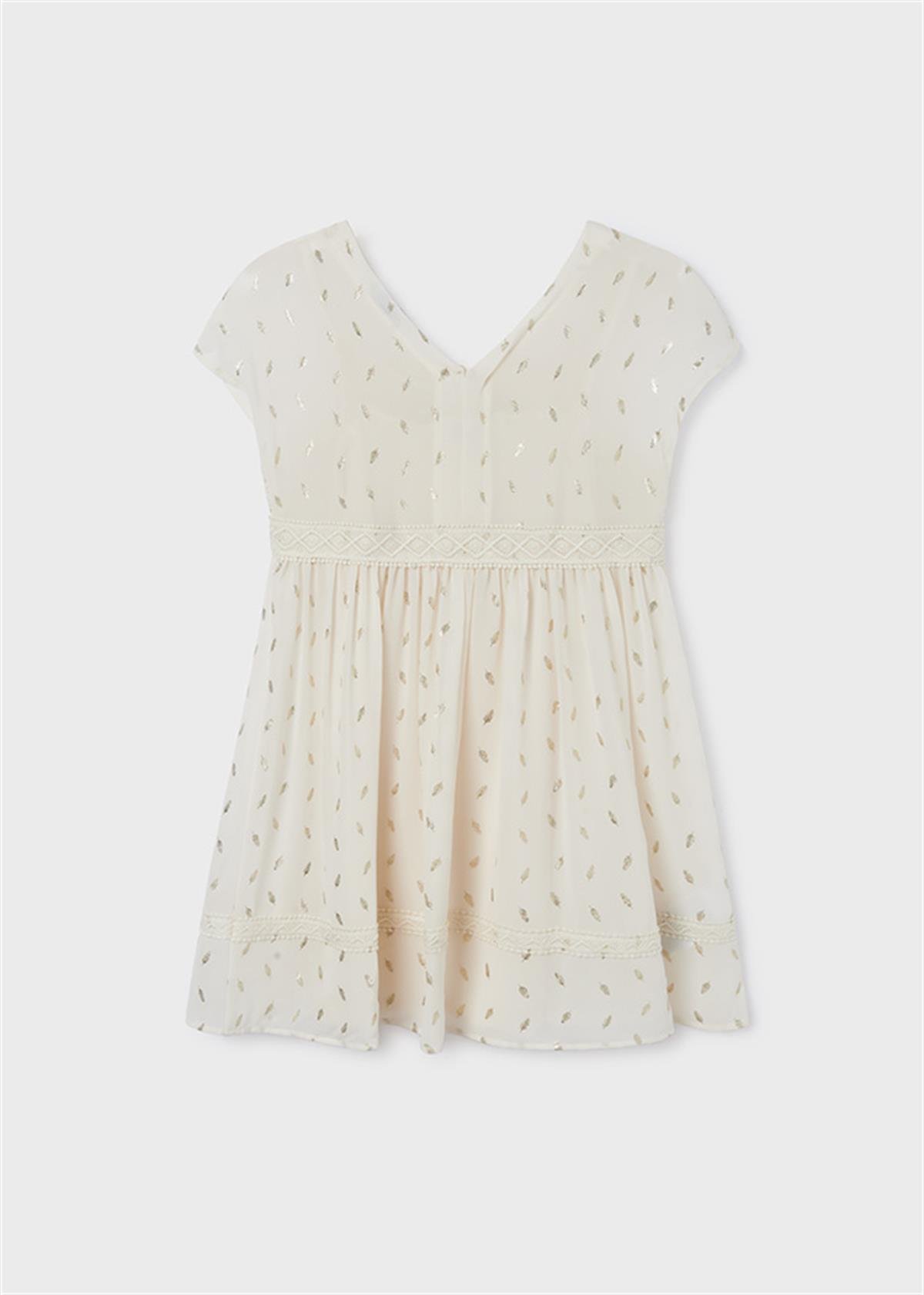 YAPRAK DESENLİ ELBİSE