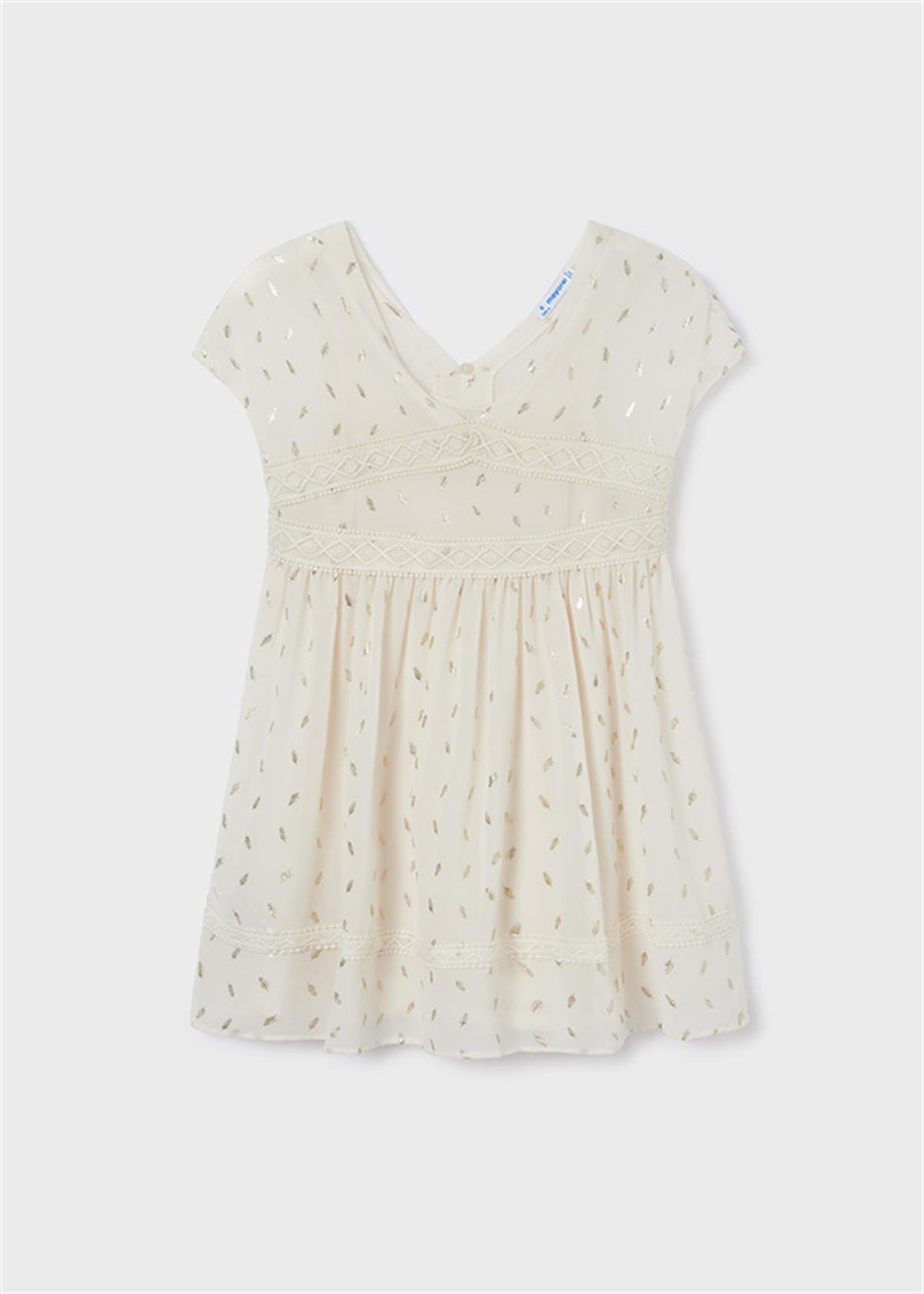 YAPRAK DESENLİ ELBİSE