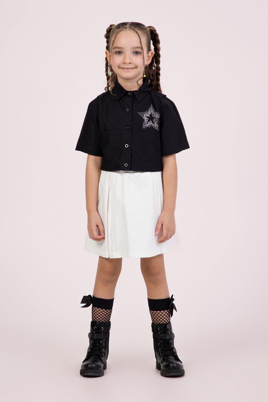 Yıldız Taş İşlemeli Takım - Siyah