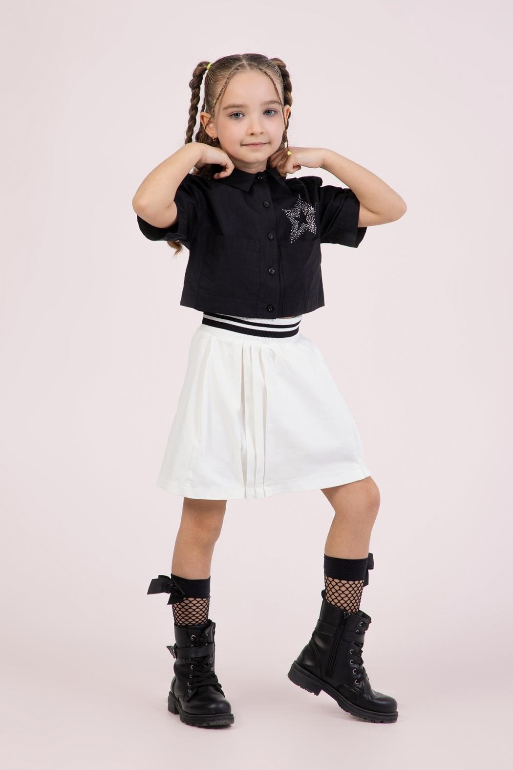 Yıldız Taş İşlemeli Takım - Siyah