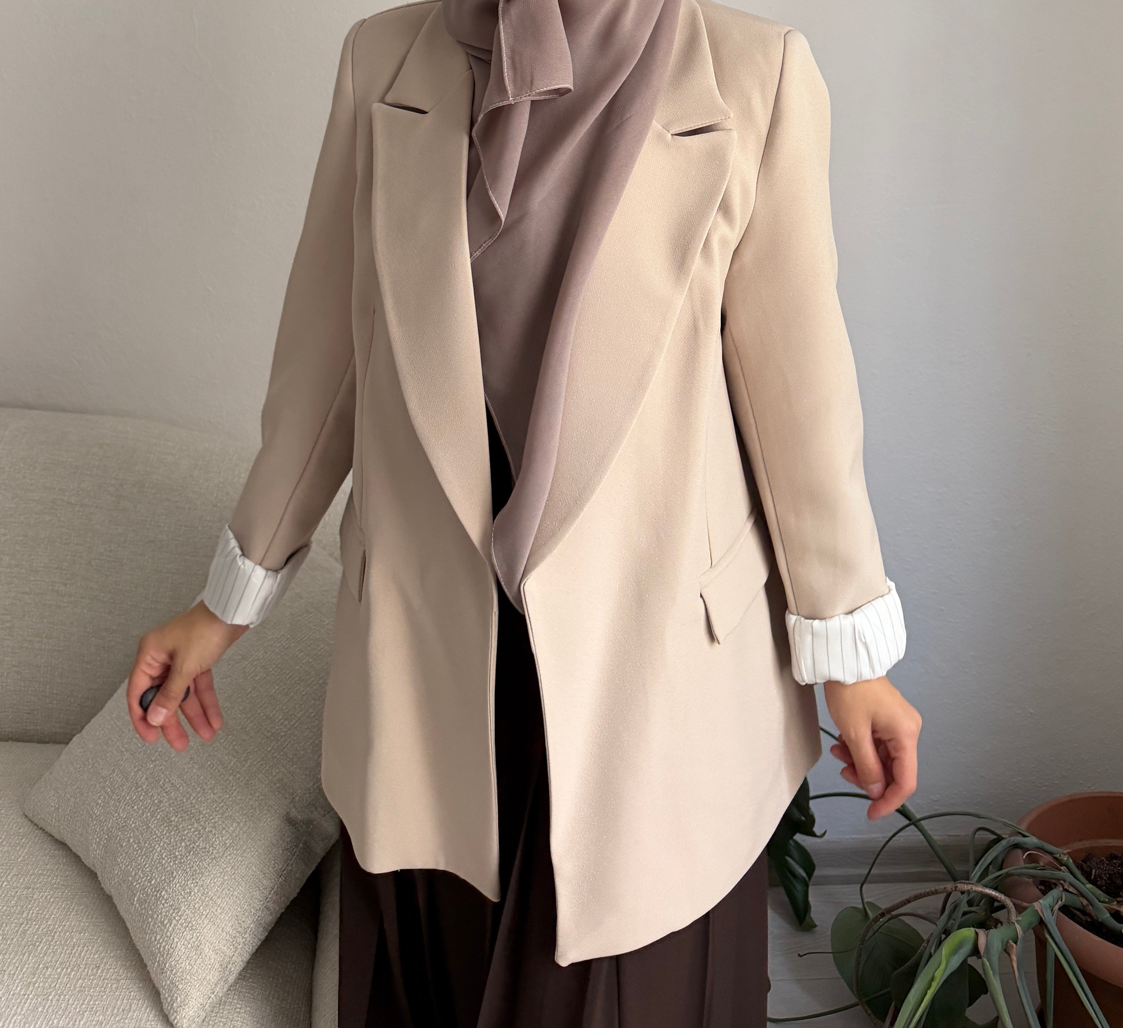 Bej Blazer Ceket