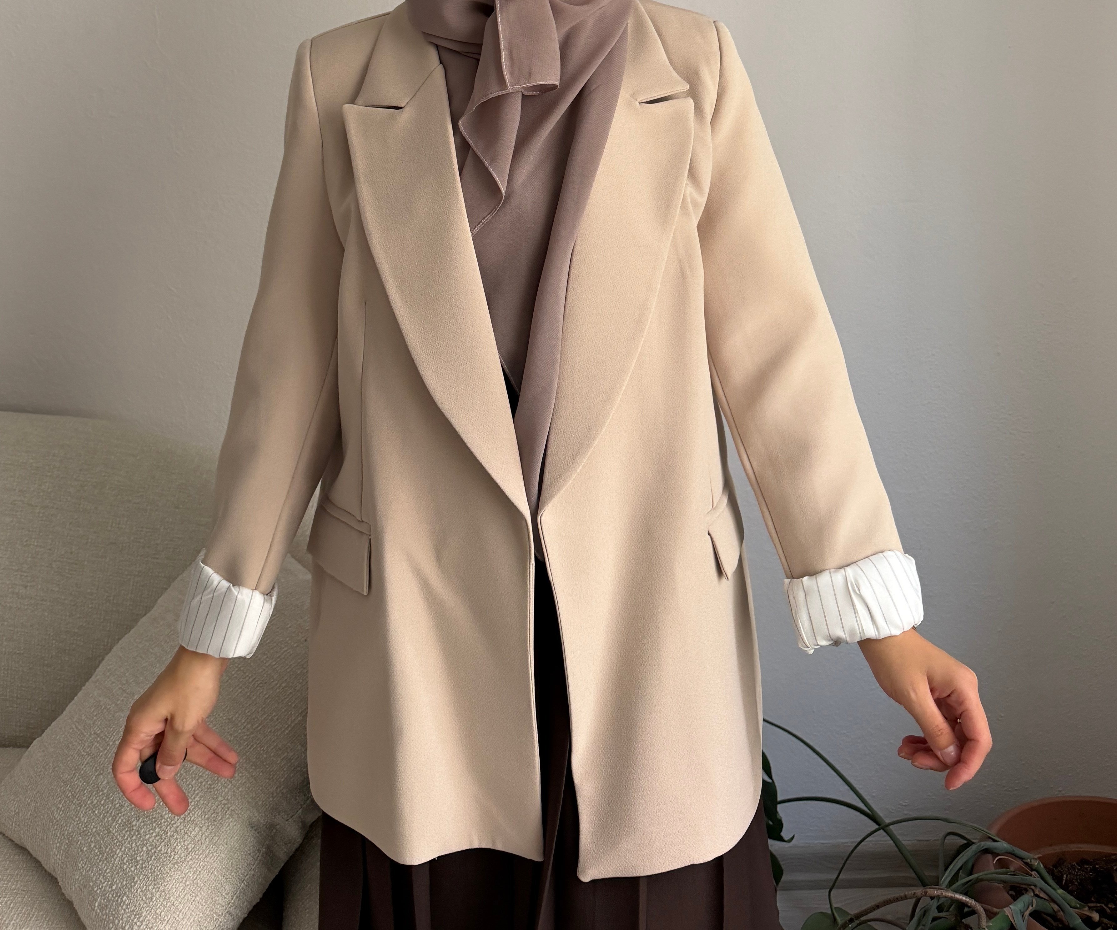 Bej Blazer Ceket