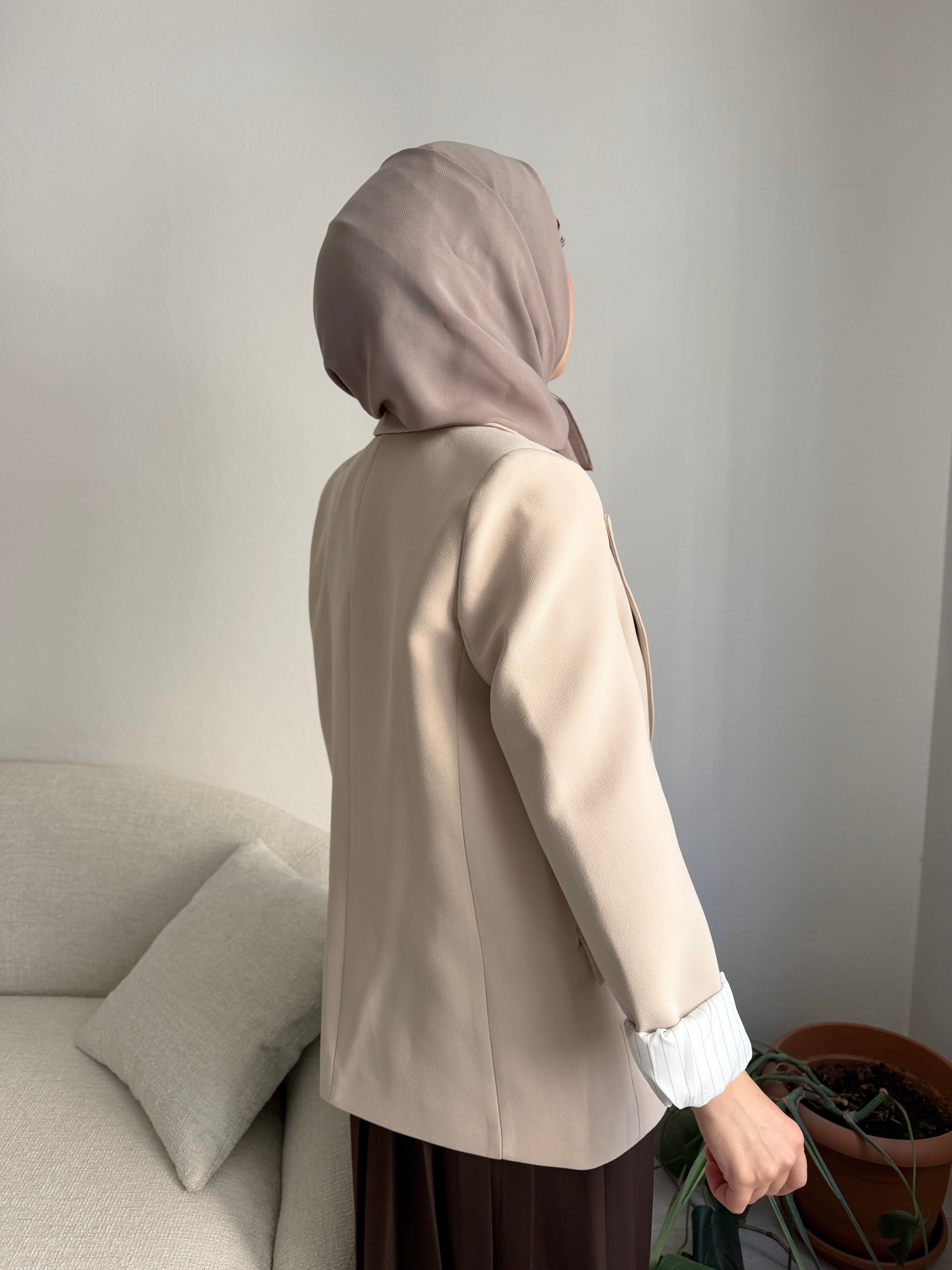 Bej Blazer Ceket