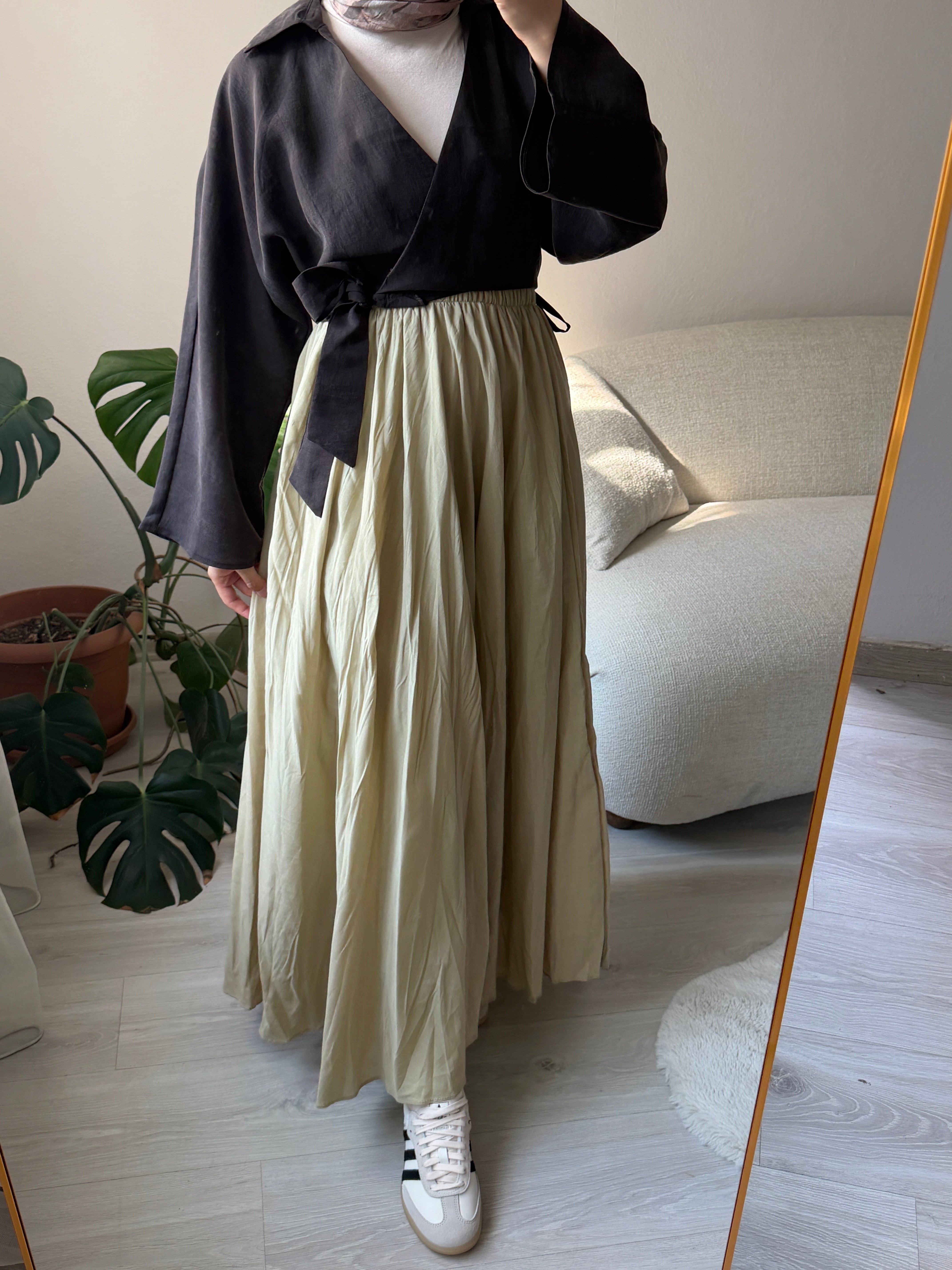 Çağla Pamuklu Crush Etek