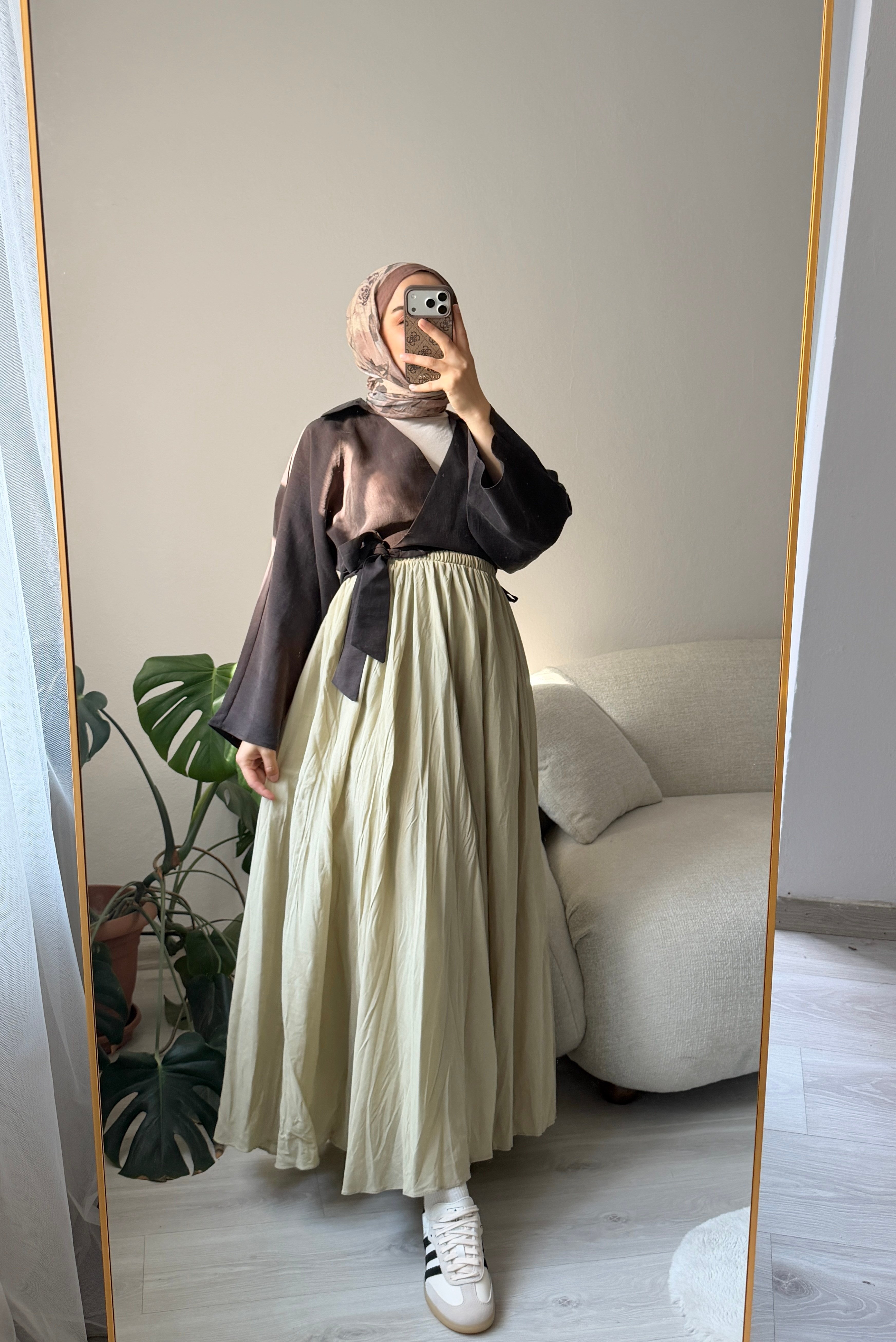 Çağla Pamuklu Crush Etek