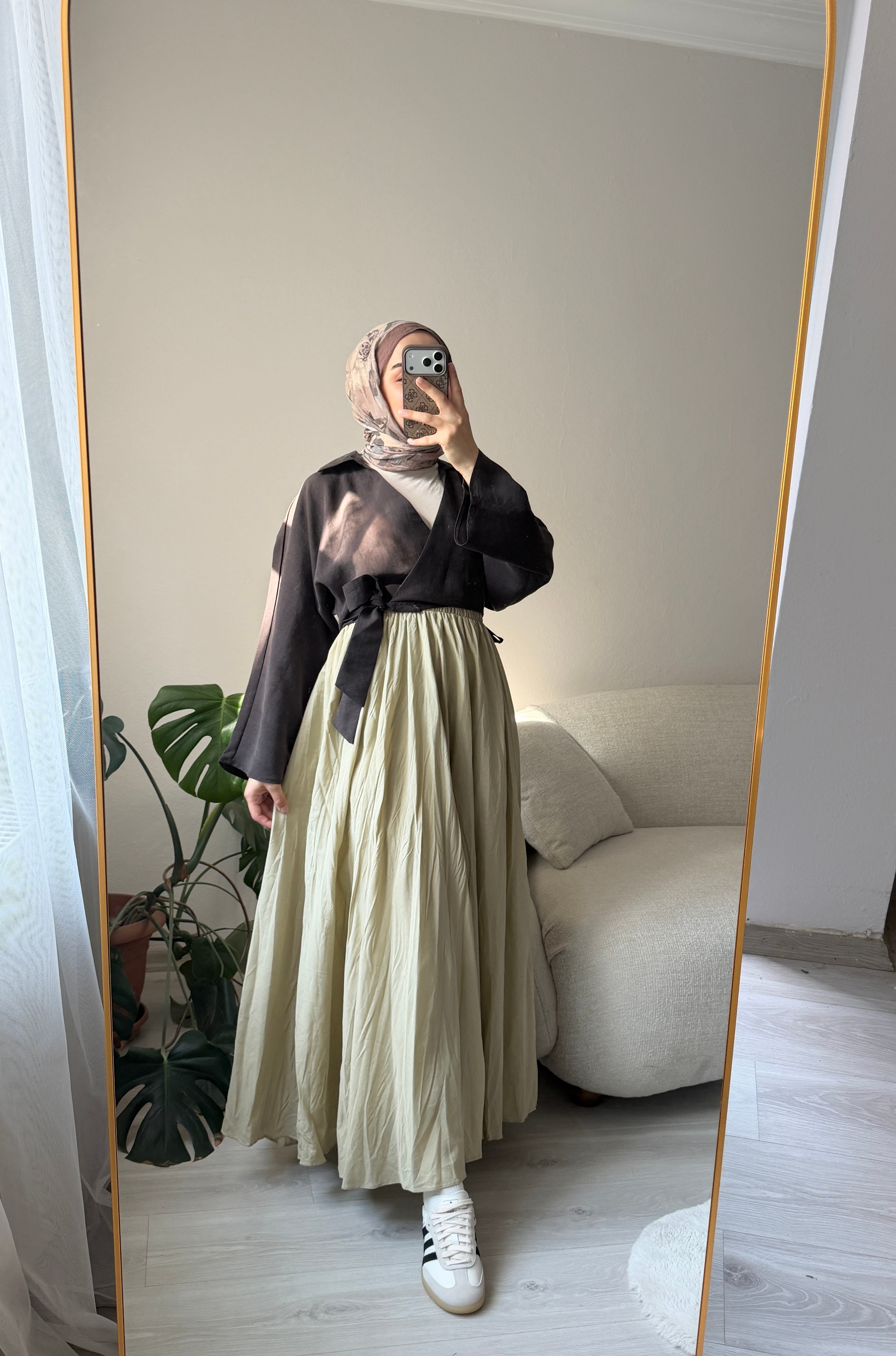 Çağla Pamuklu Crush Etek