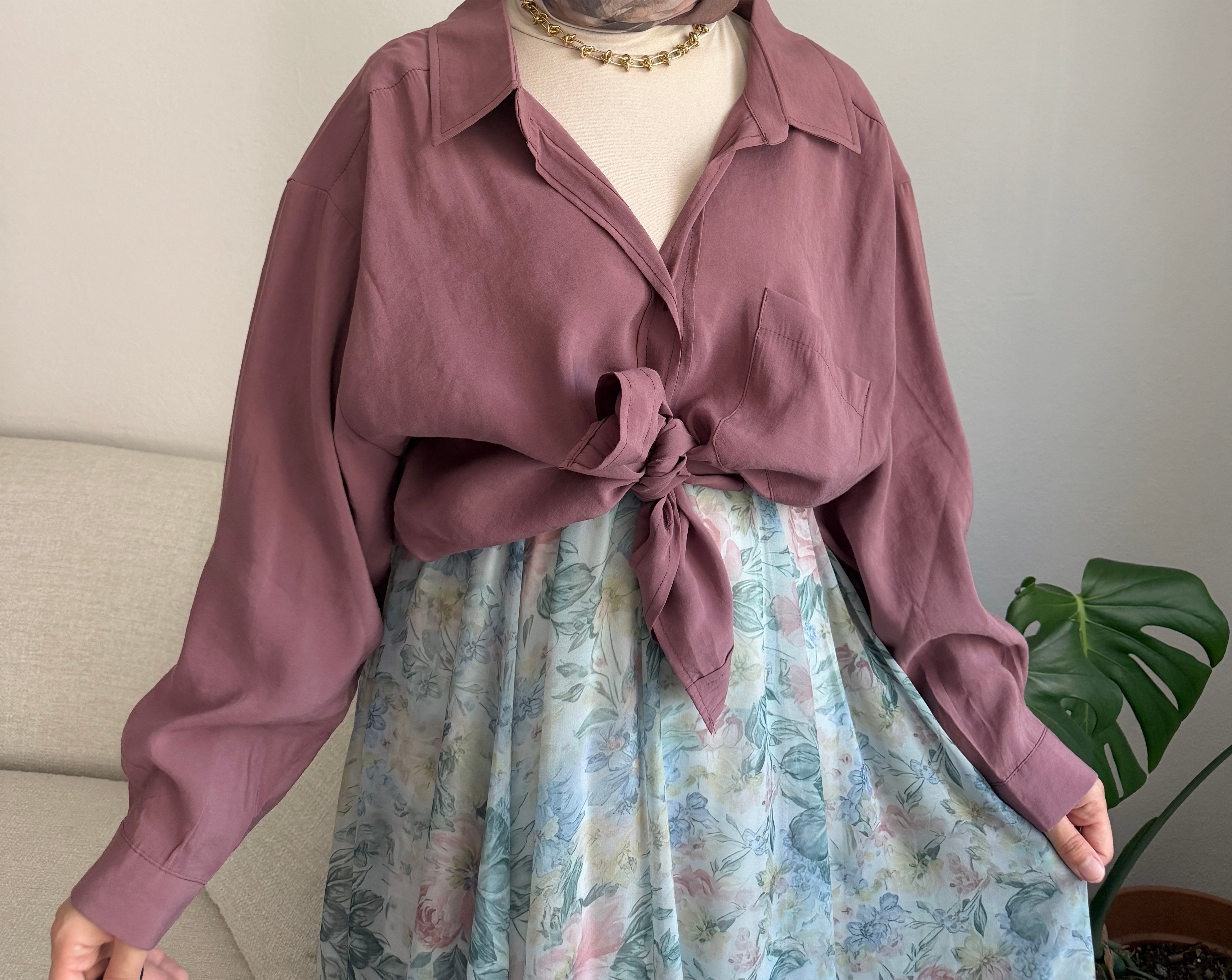 Gül Kurusu Oversize Gömlek