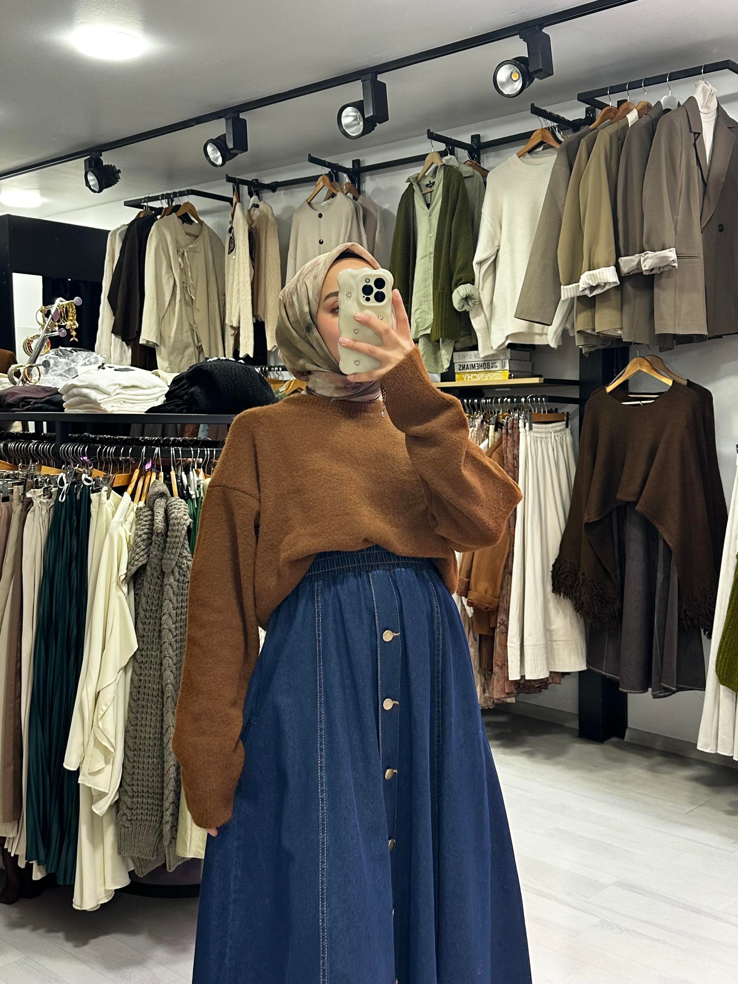 Kiremit Yumoş Oversize Kazak