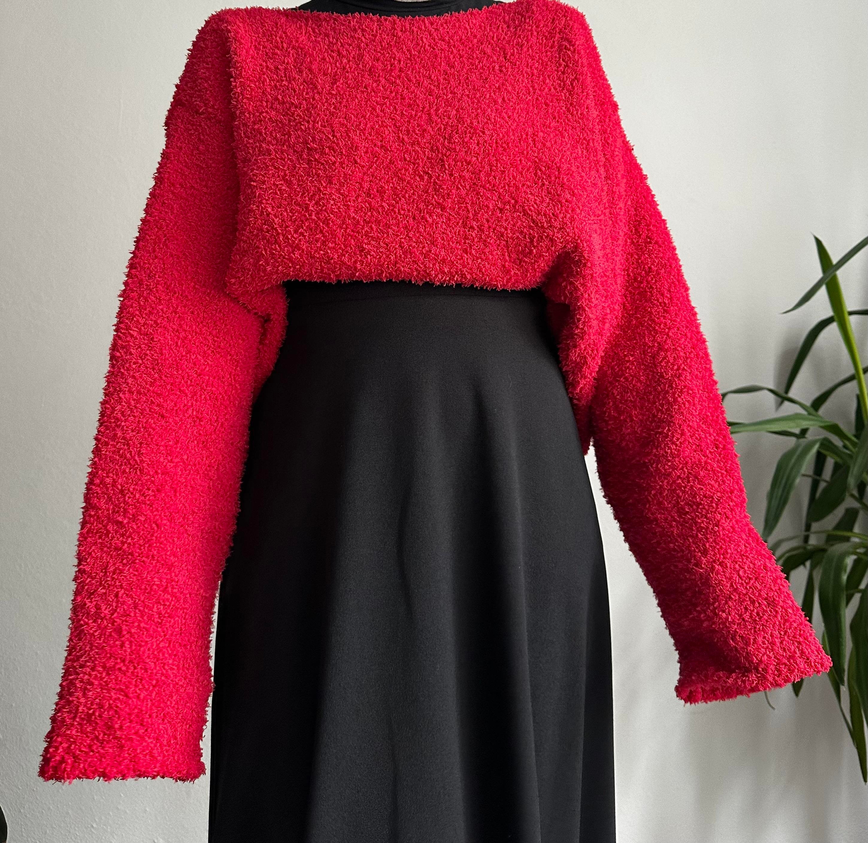 Kırmızı Peluş Kazak