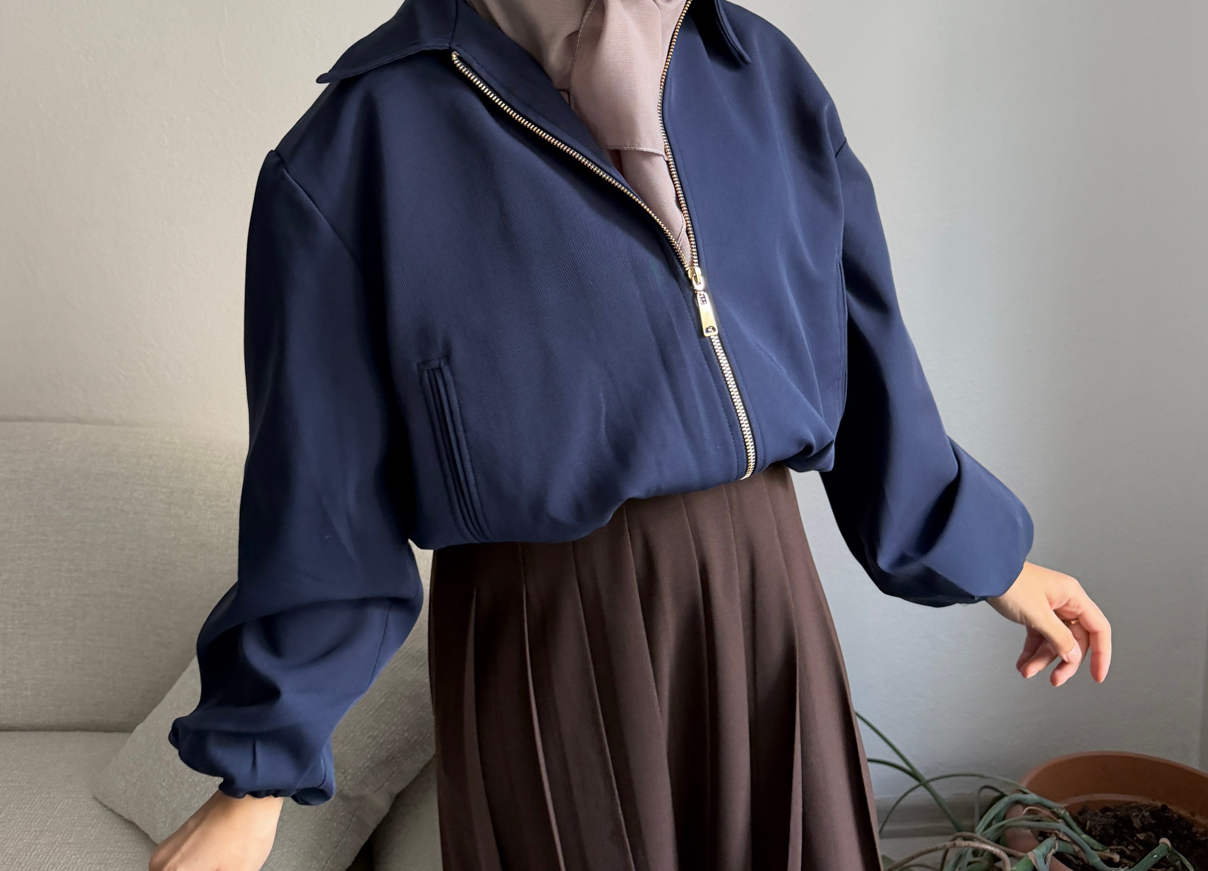 Lacivert Bomber Ceket