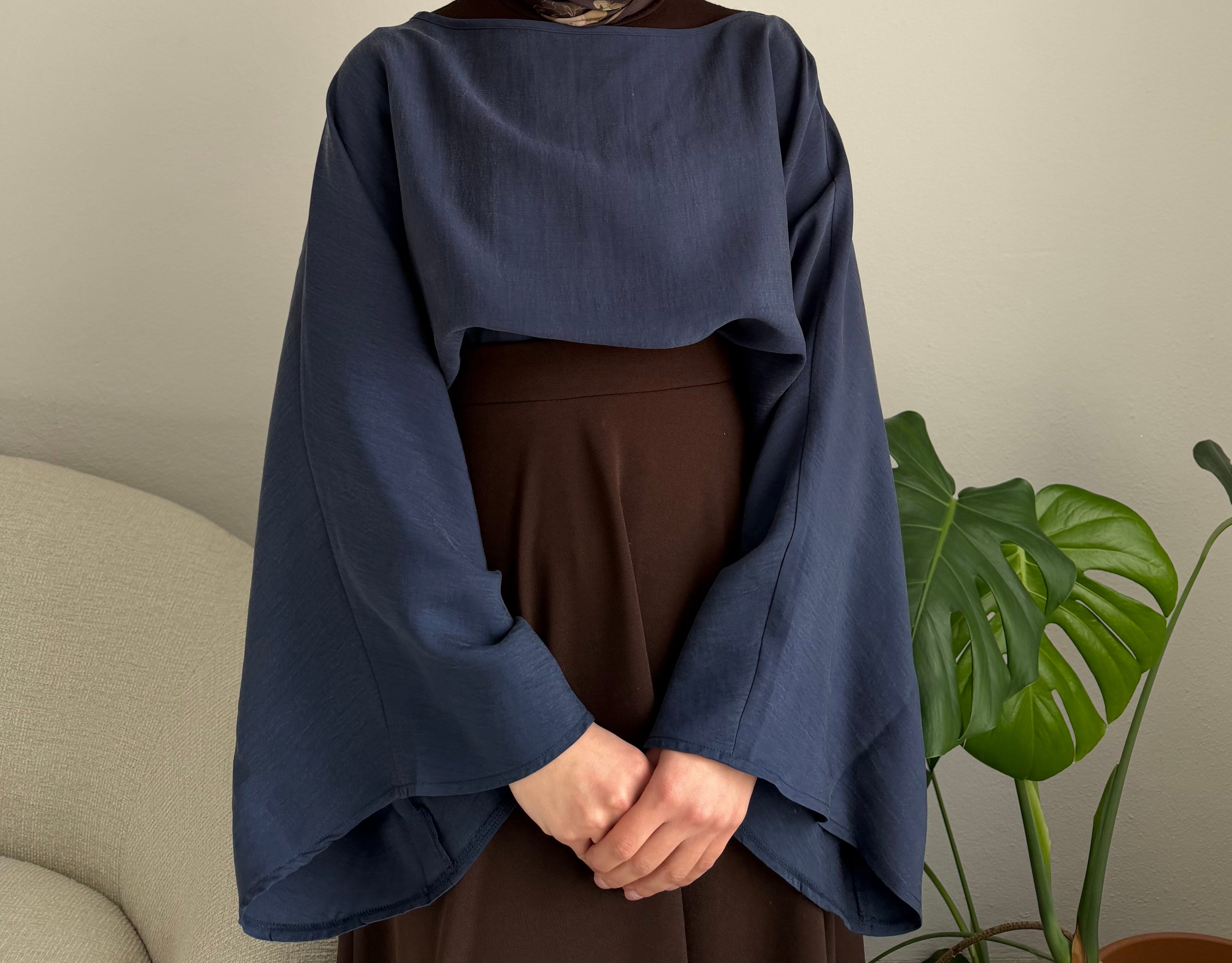 Mavi Geniş Kol Bluz