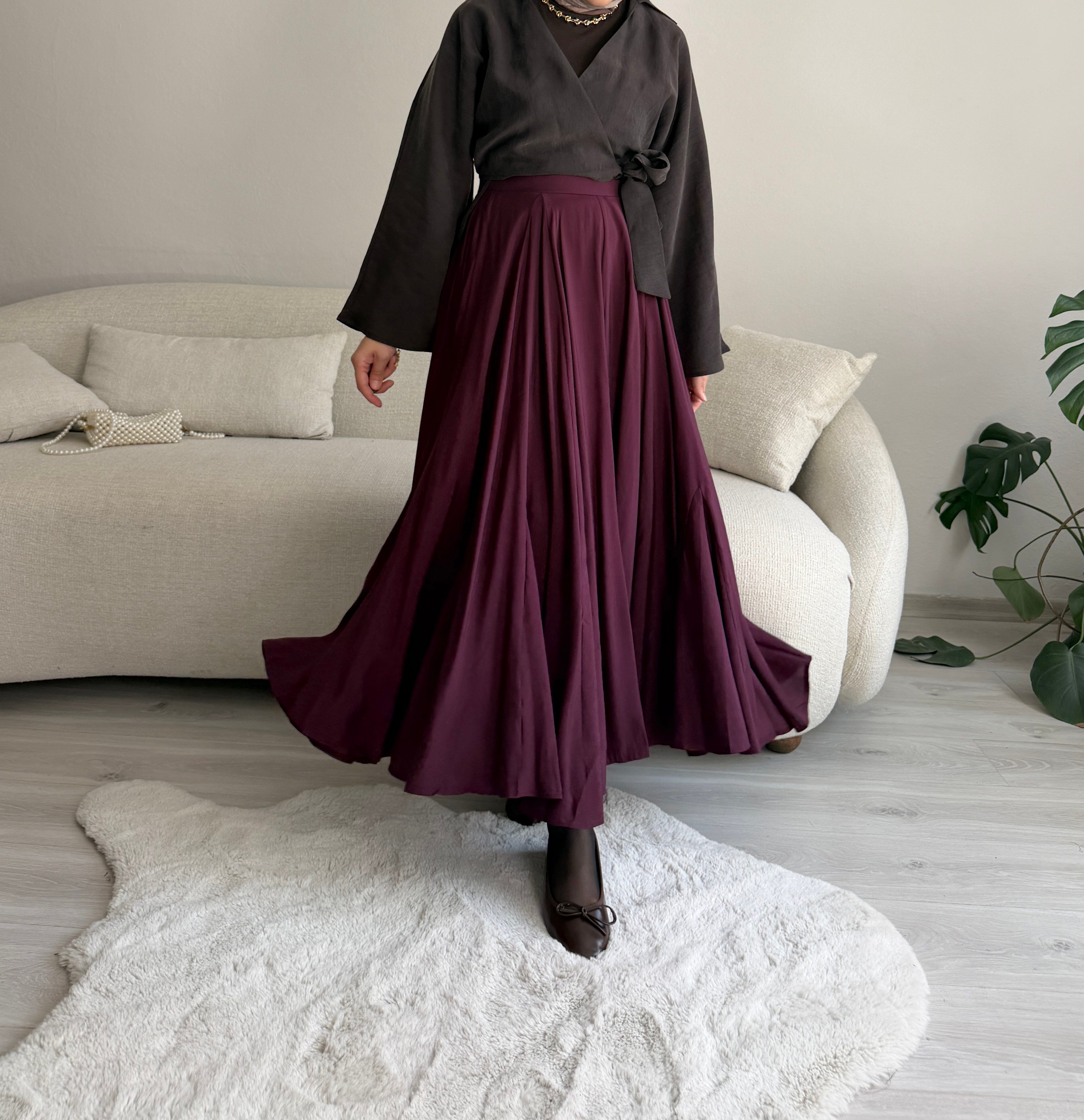 Mürdüm Tam Kloş Etek