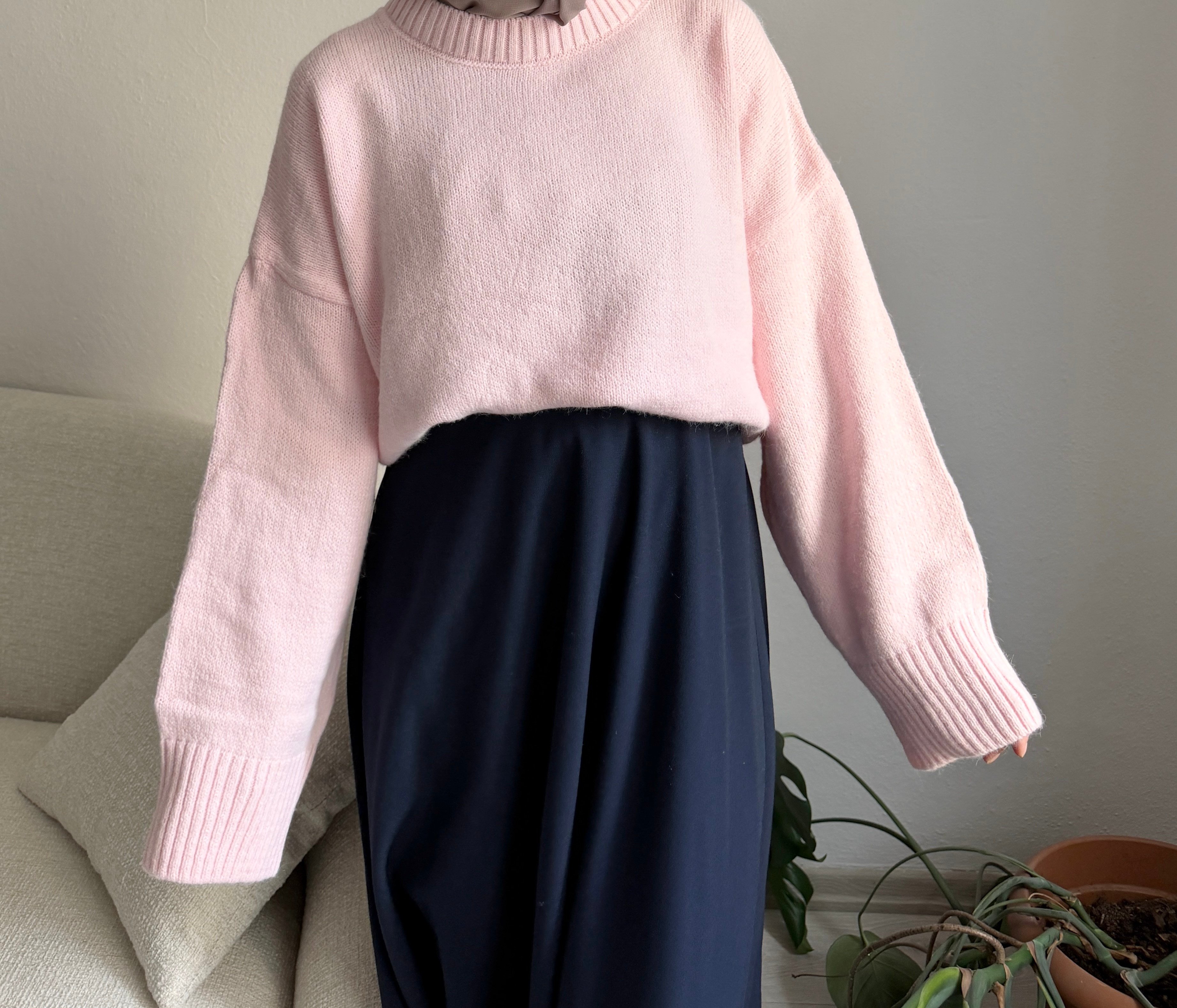 Pembe Oversize Kazak