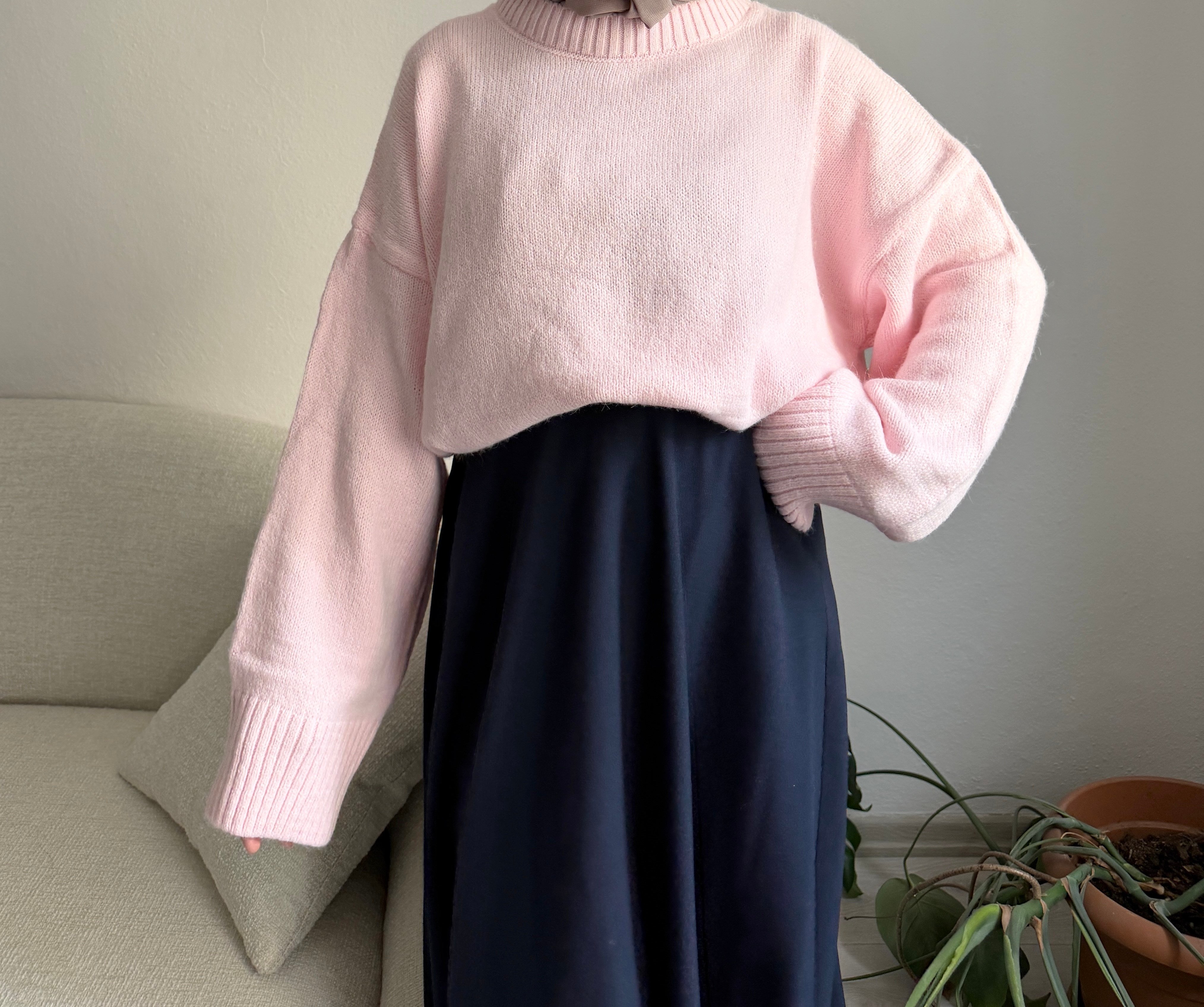 Pembe Oversize Kazak