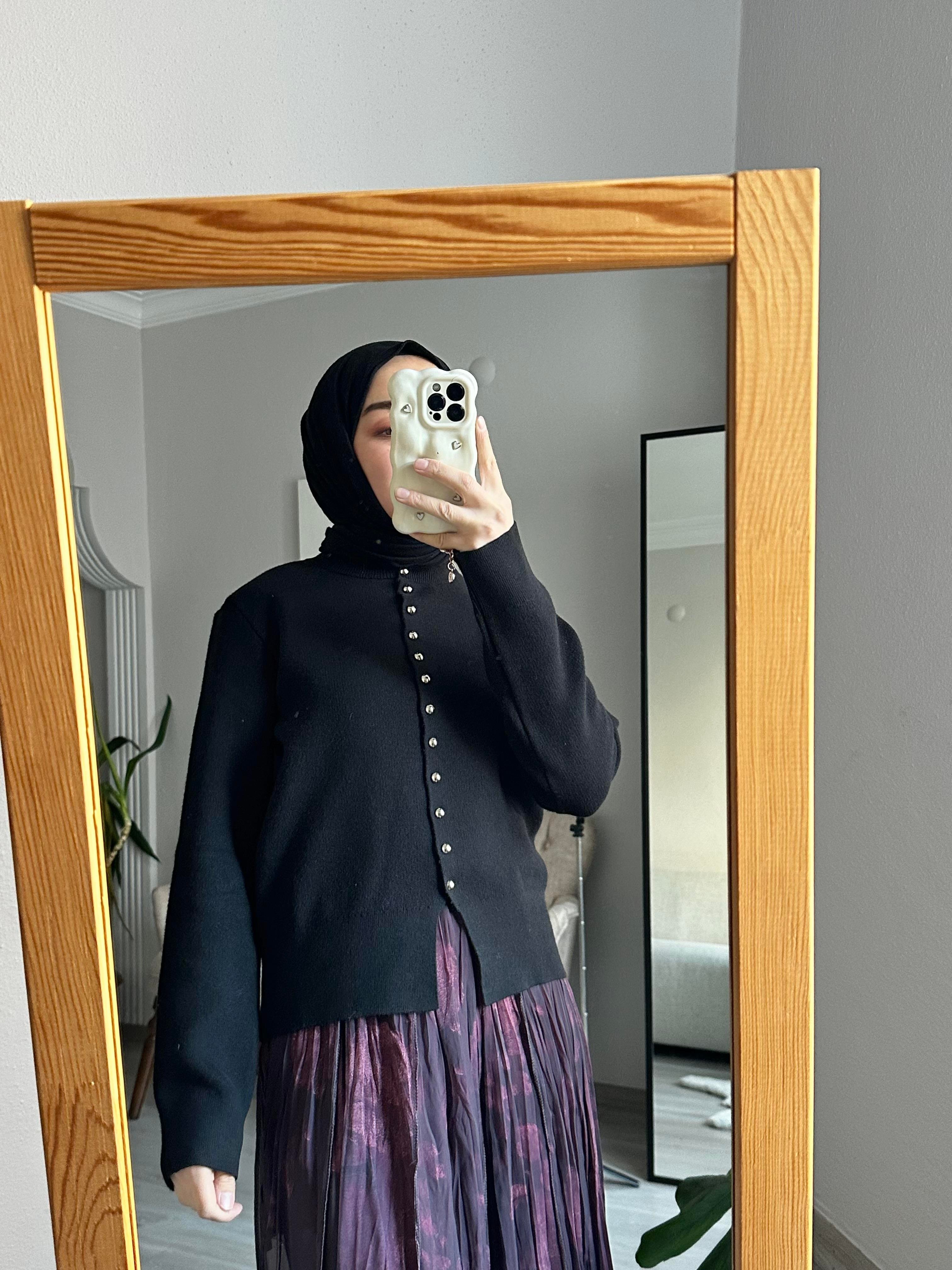 Siyah Premium Triko Hırka