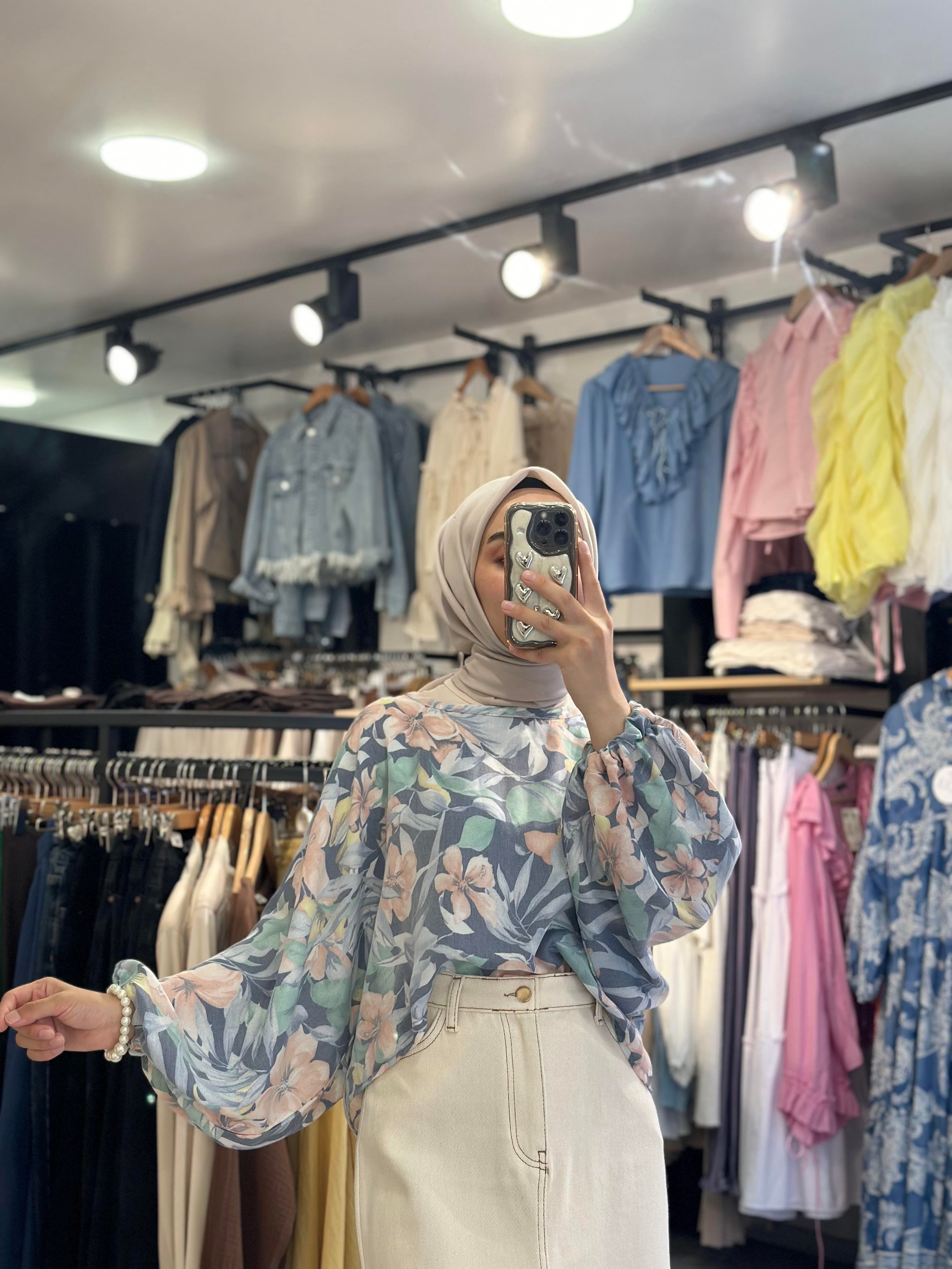 Soft Desen Balon Kol Bluz