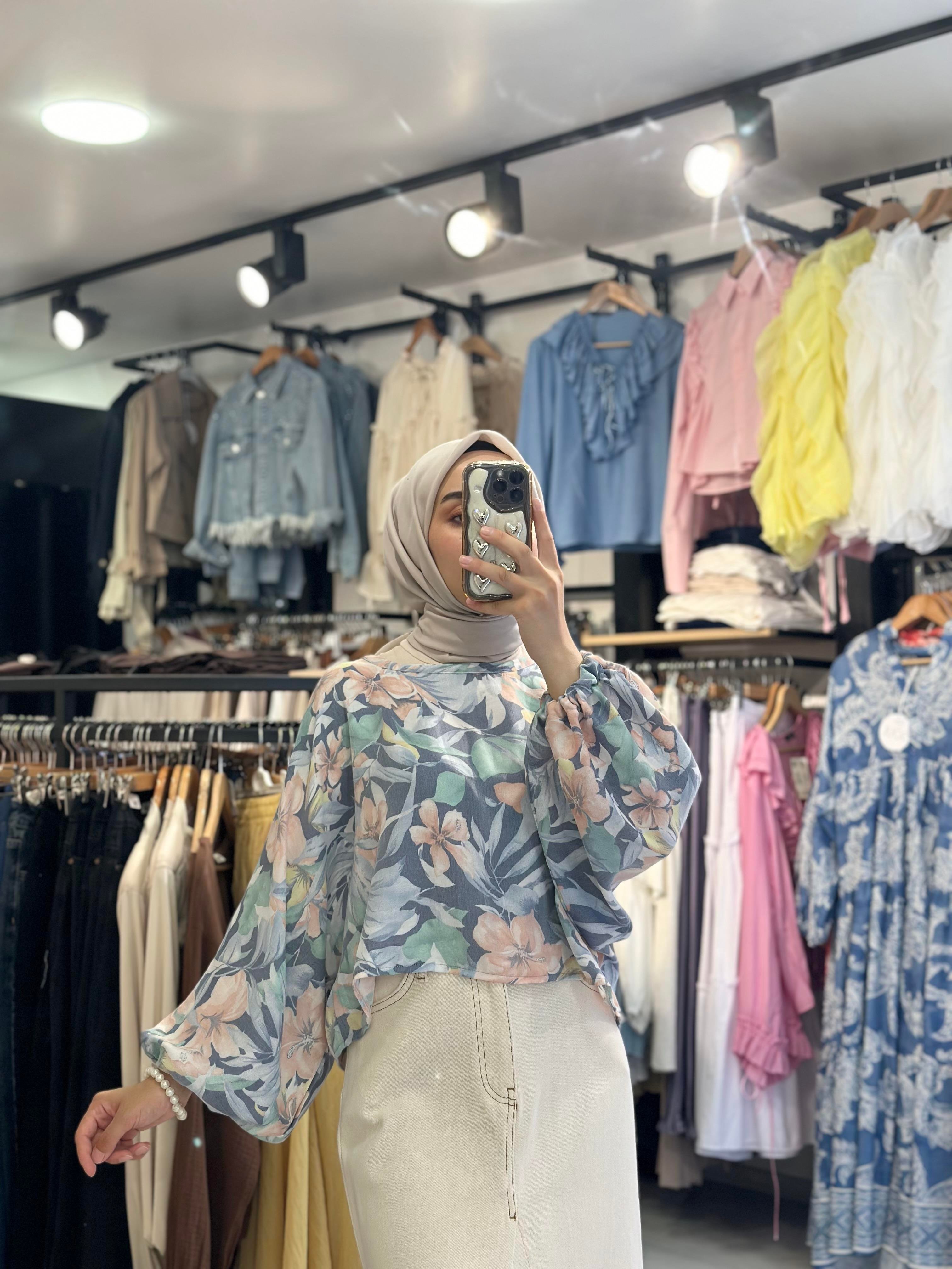 Soft Desen Balon Kol Bluz