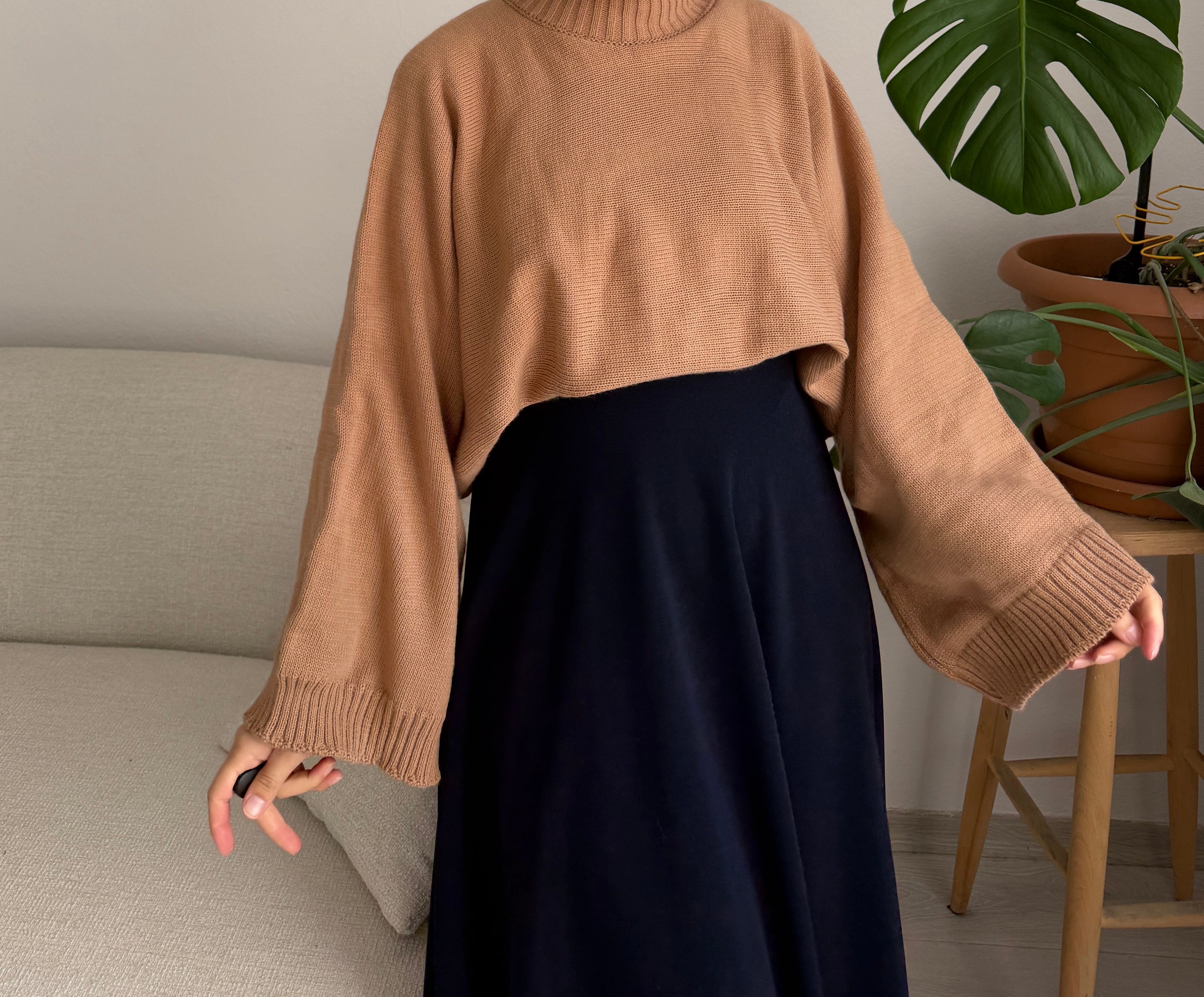 Taba Geniş Kol Oversize Kazak