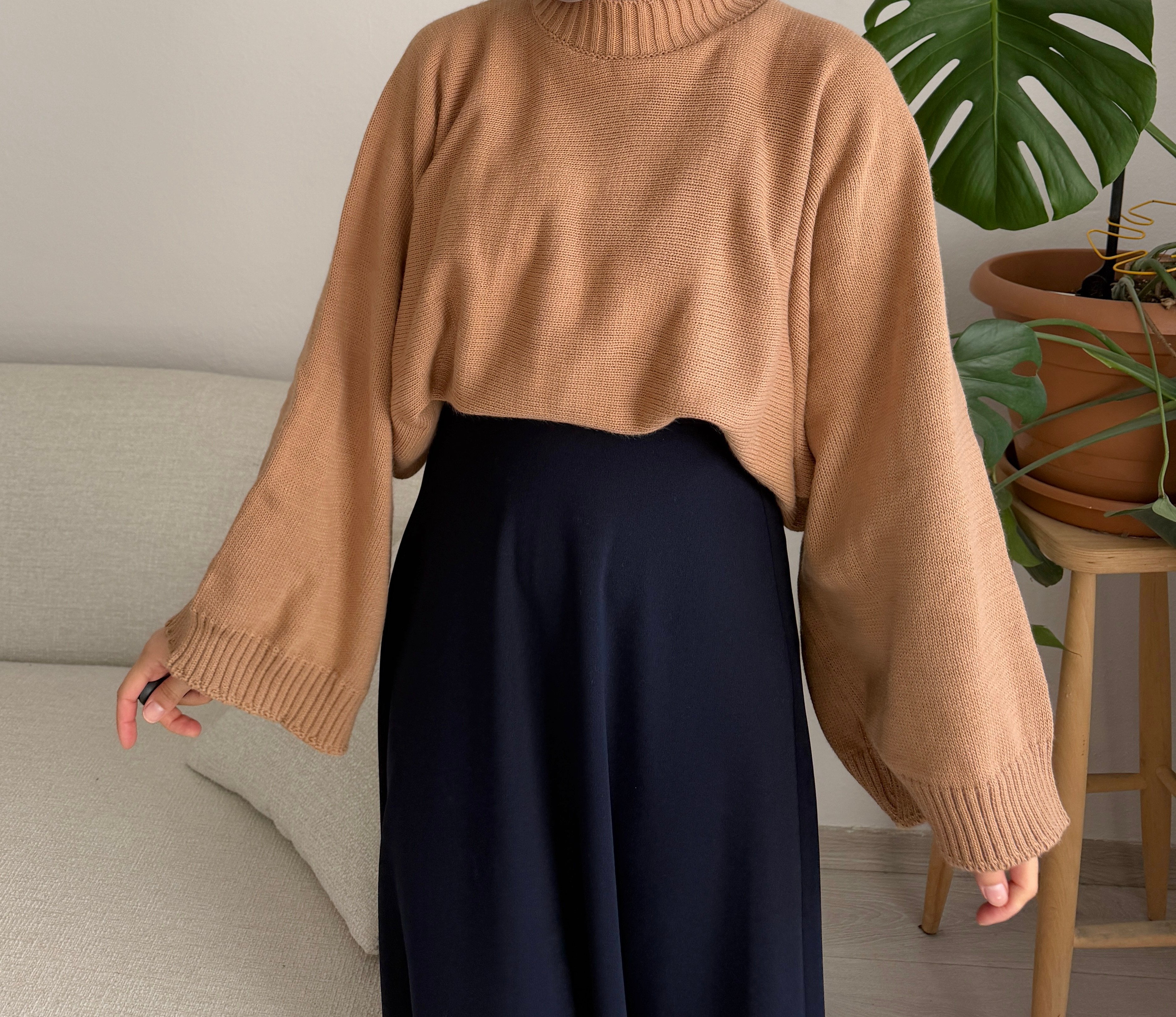 Taba Geniş Kol Oversize Kazak