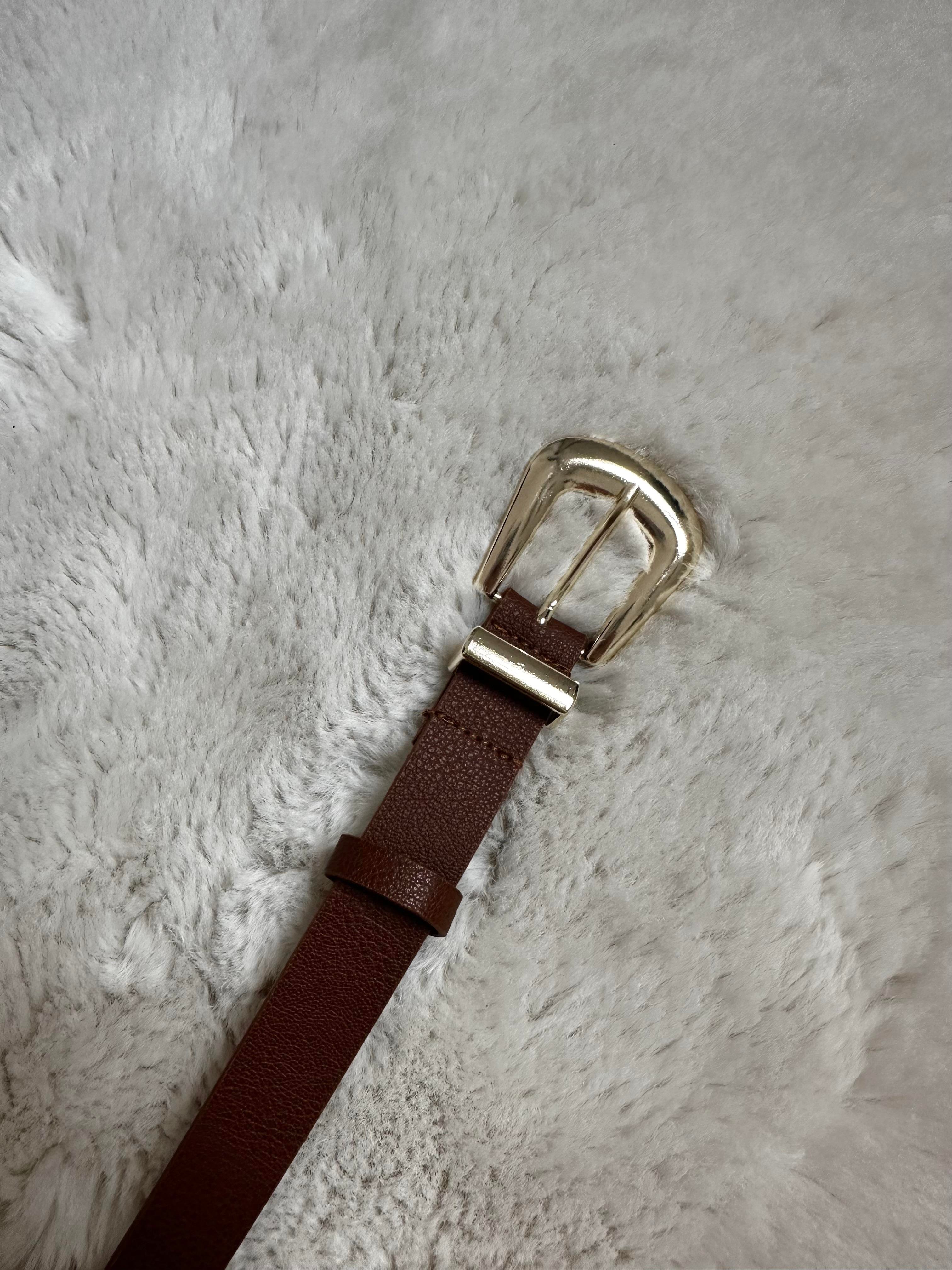 Taba Kalın Gold Tokalı Kemer