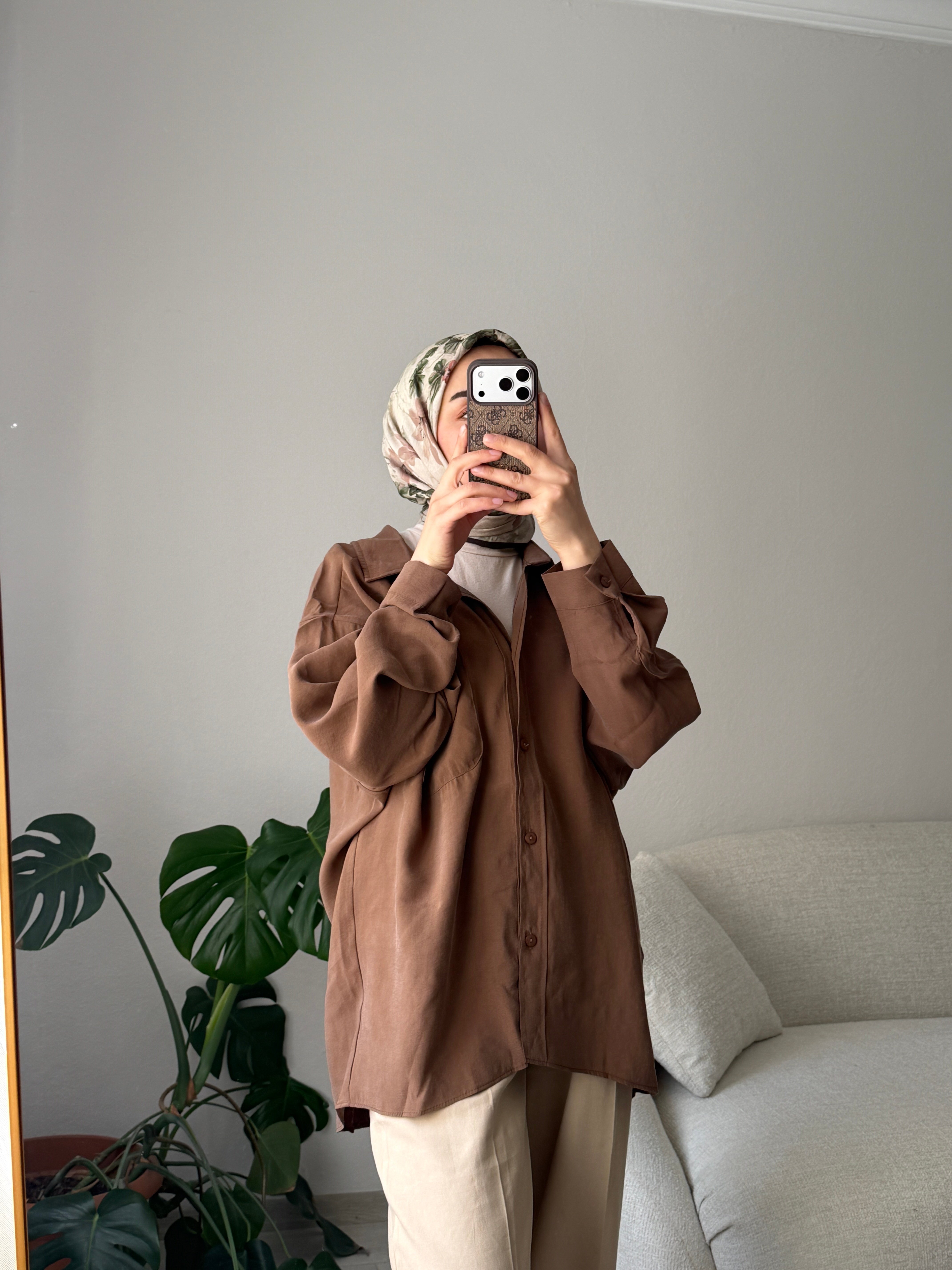 Taba Oversize Gömlek