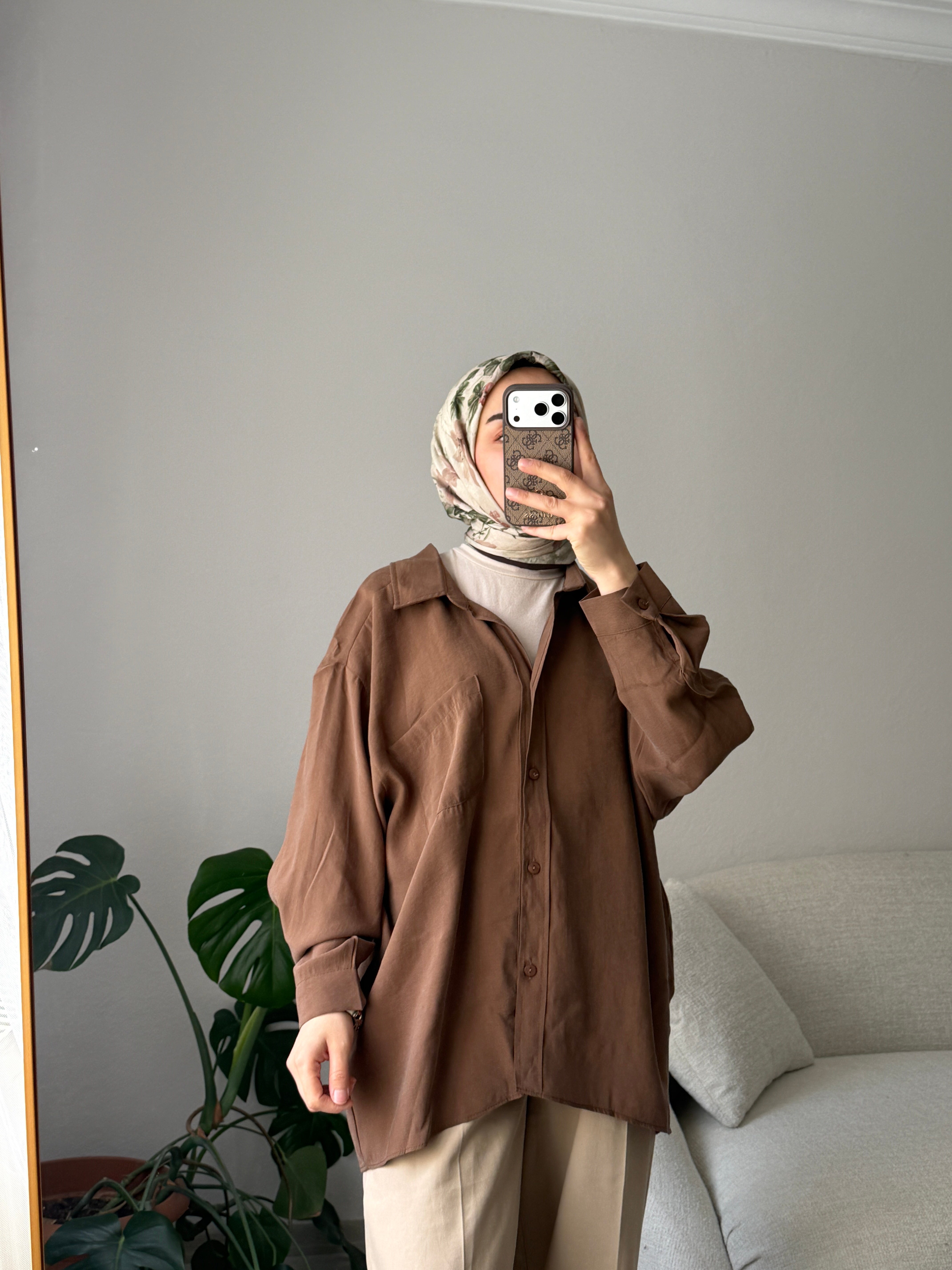 Taba Oversize Gömlek