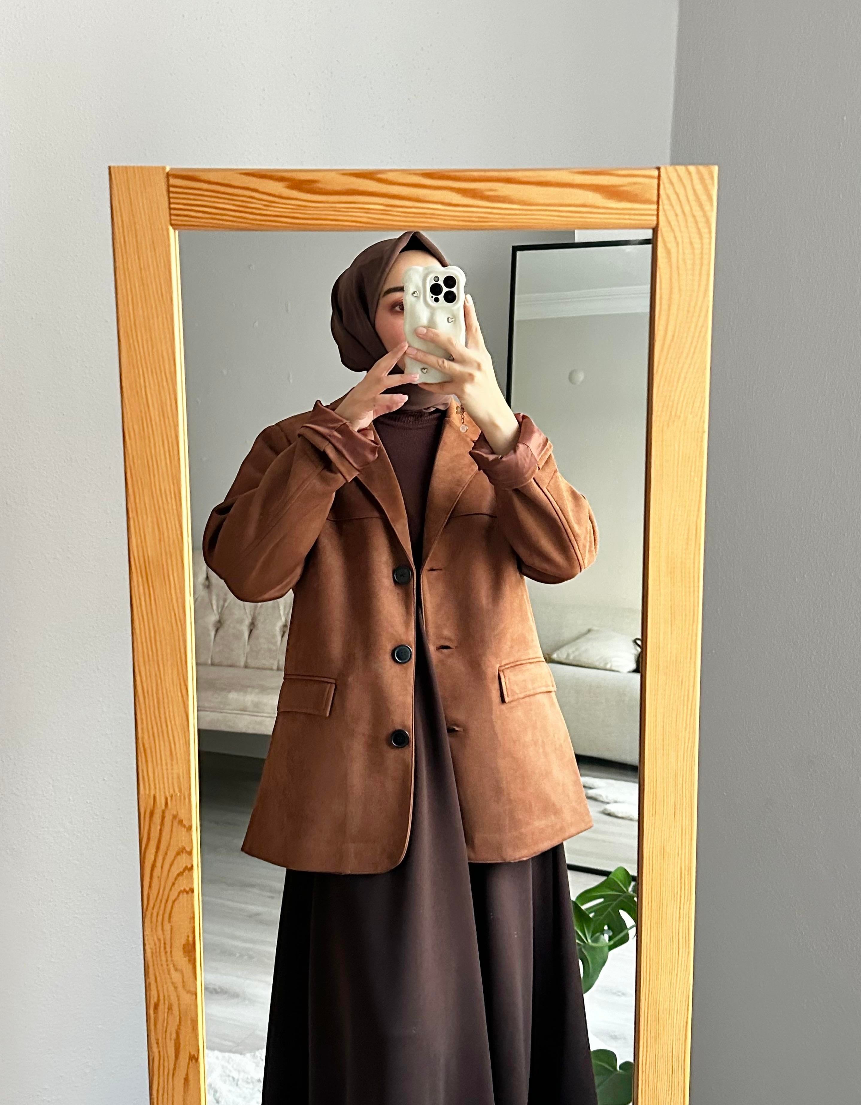 Taba Süet Blazer Ceket