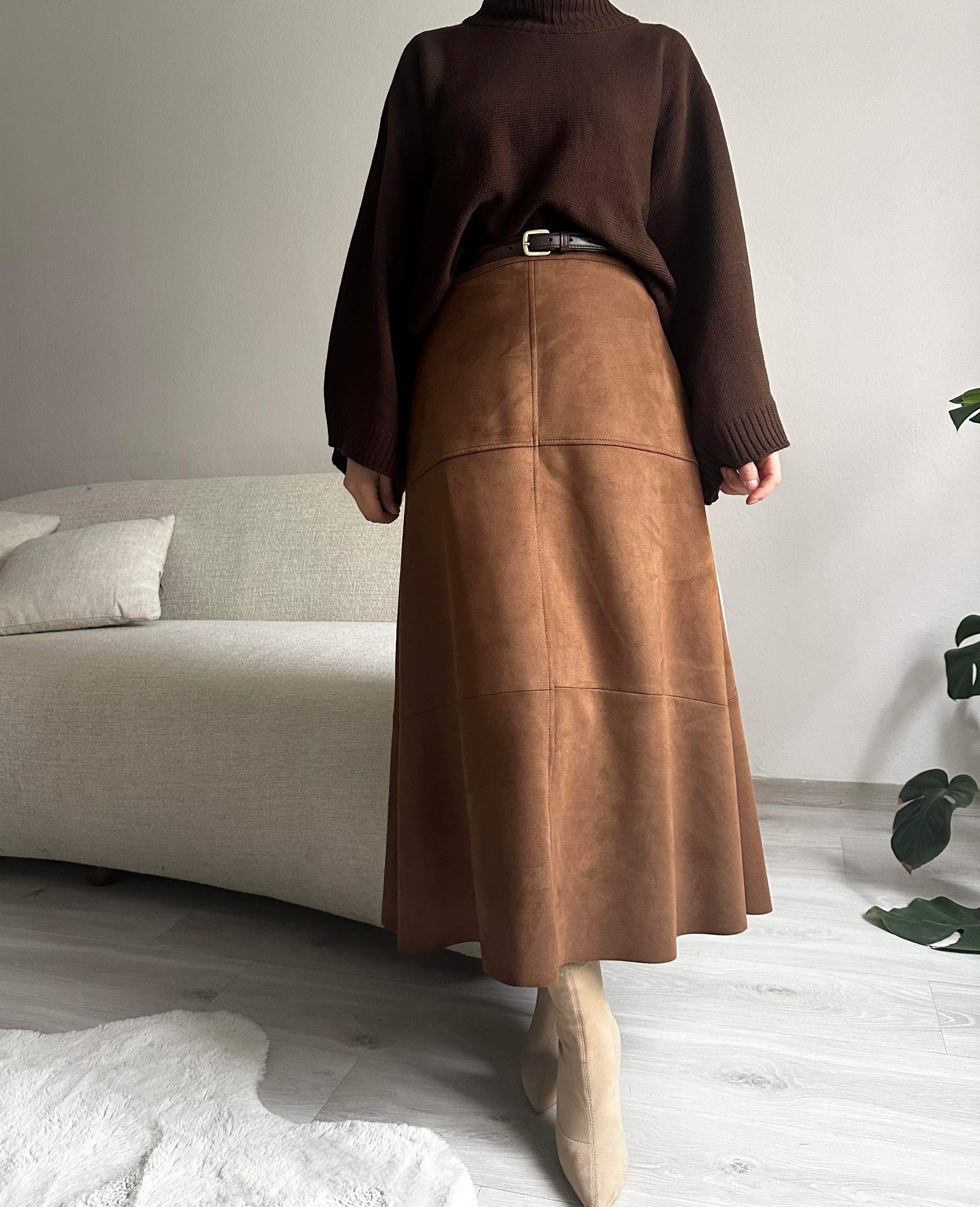 Taba Süet Çan Etek