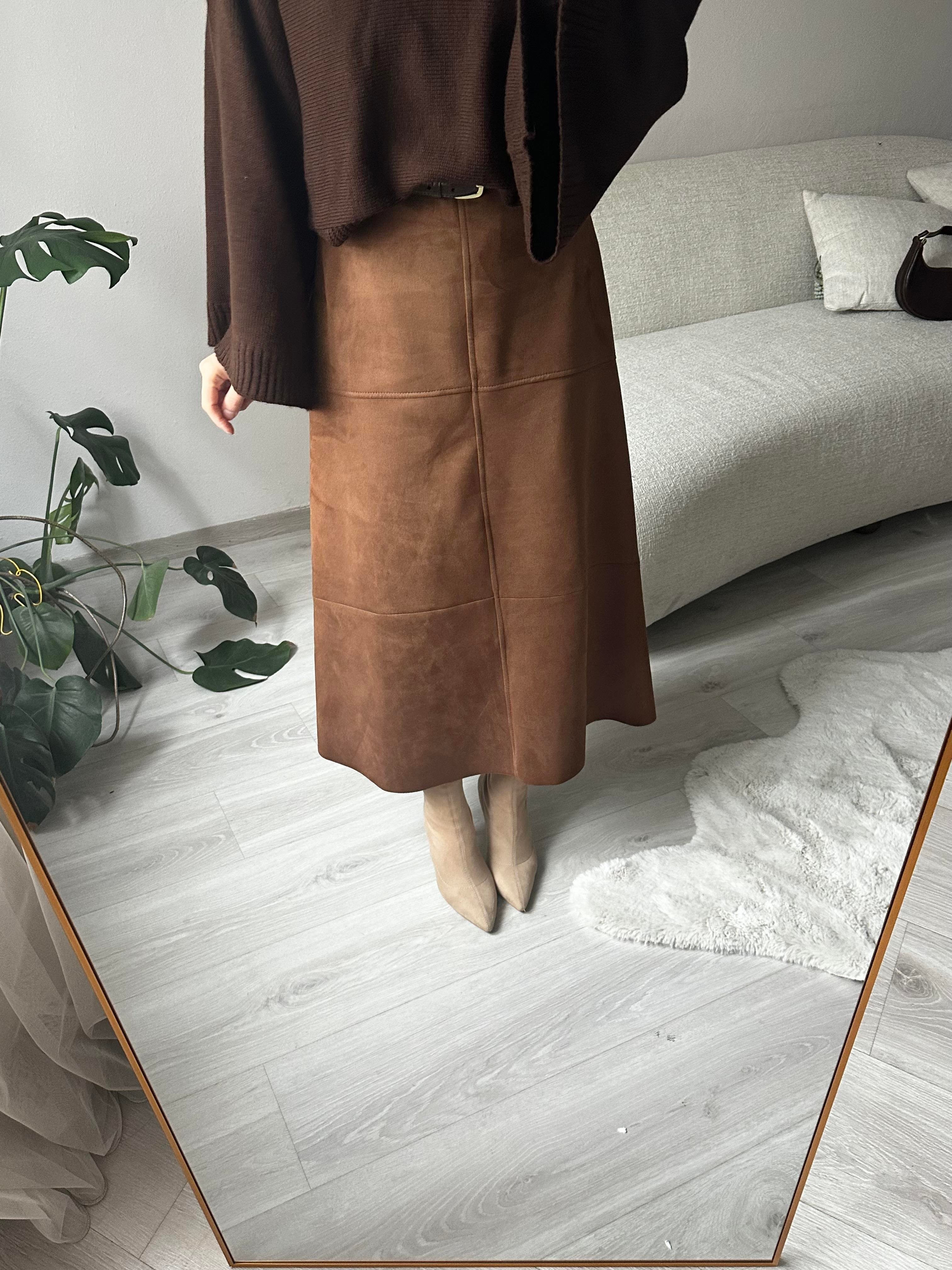 Taba Süet Çan Etek