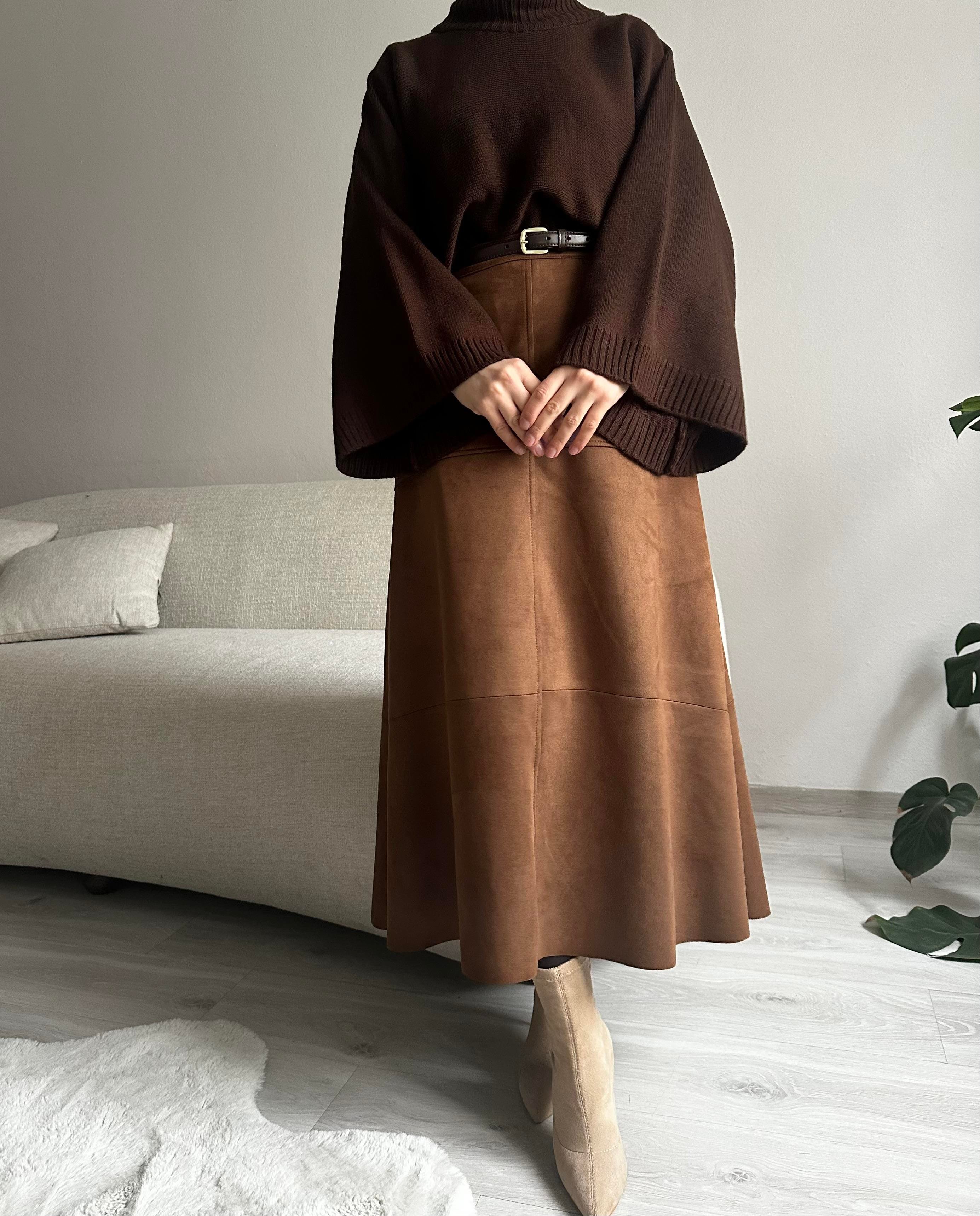 Taba Süet Çan Etek