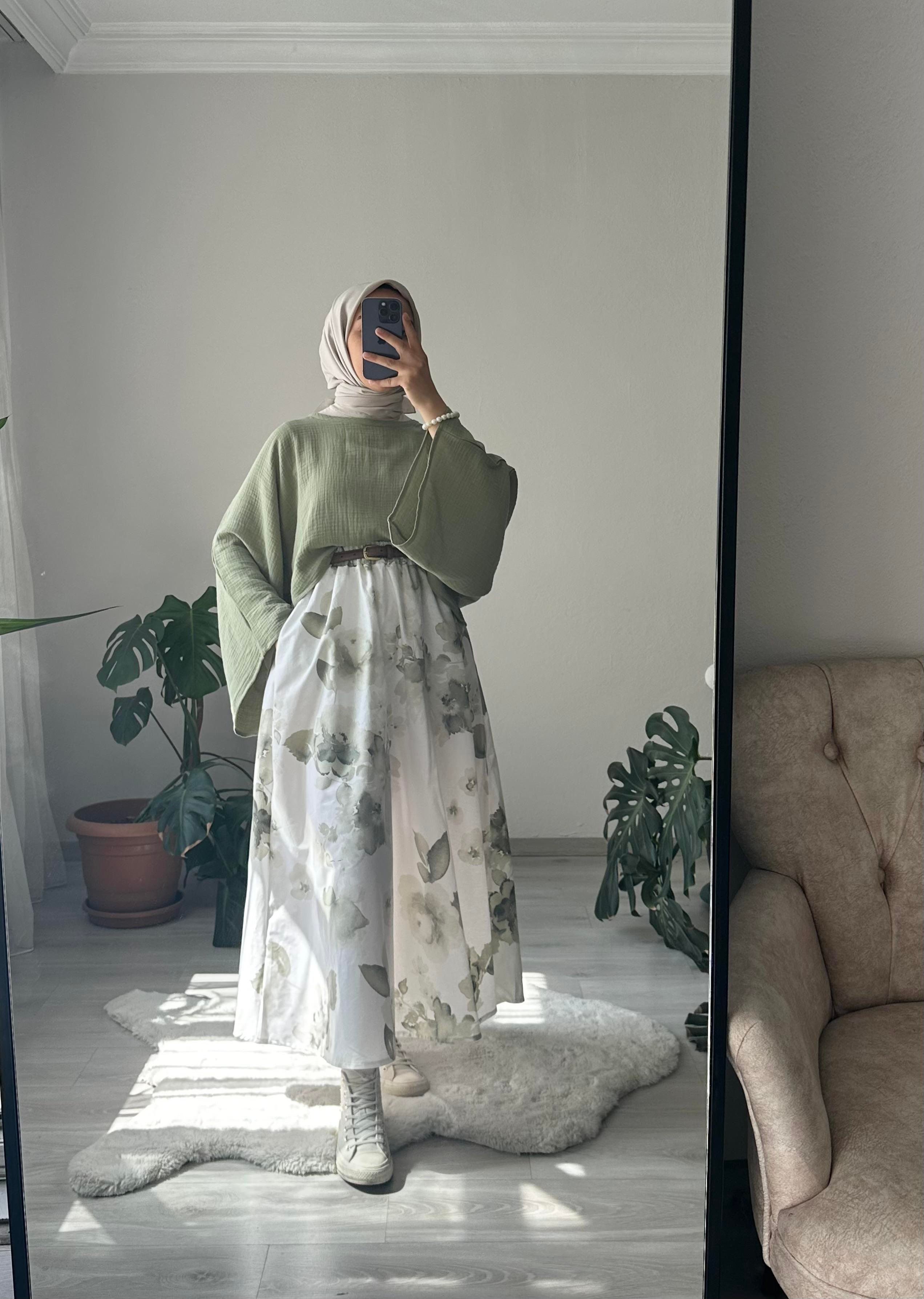 Yeşil Monstera Pera Set Takım