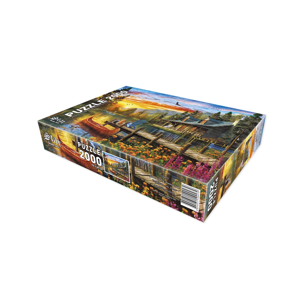 2000'LİK PUZZLE DAĞ GÖLÜNDE GÜN BATIMI