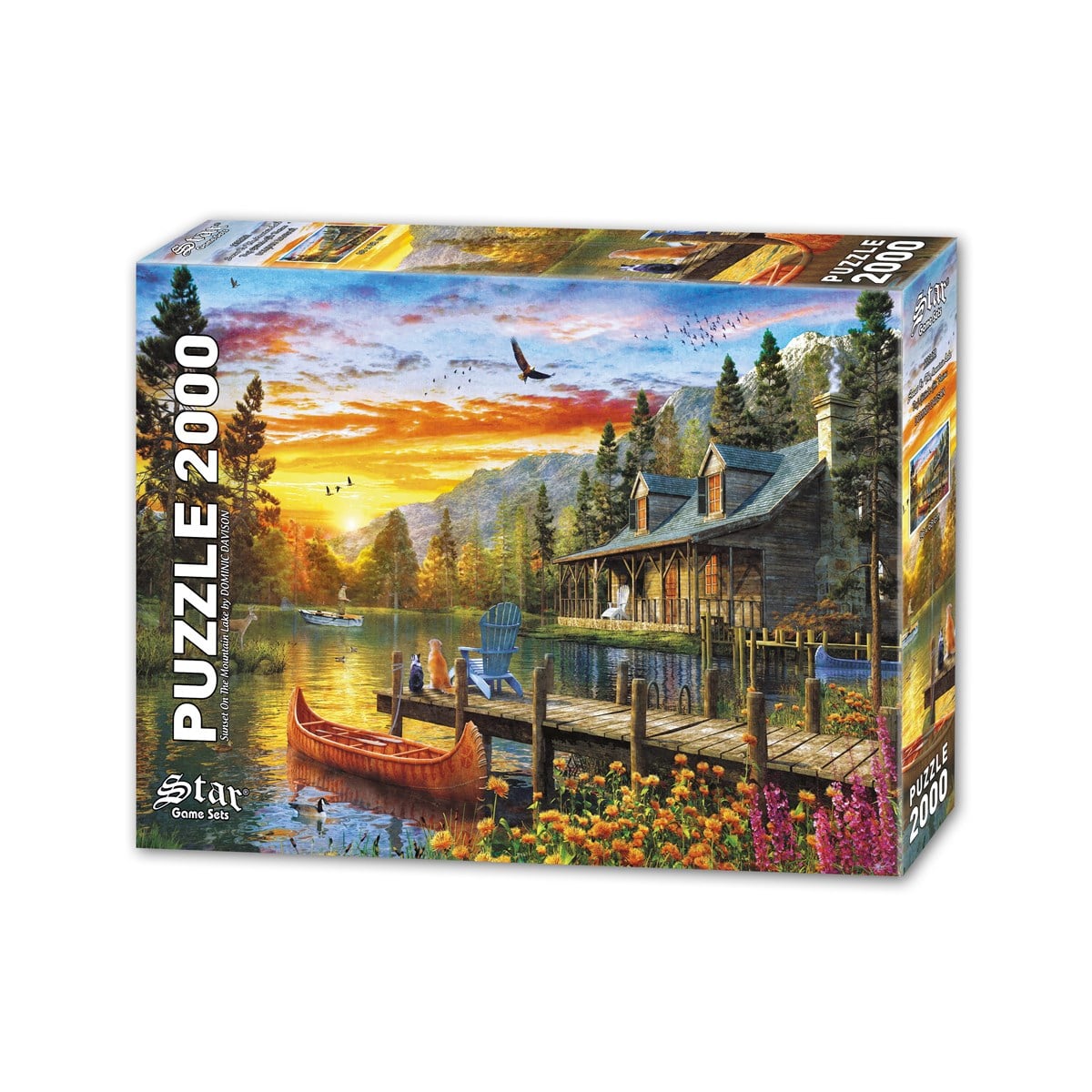 2000'LİK PUZZLE DAĞ GÖLÜNDE GÜN BATIMI