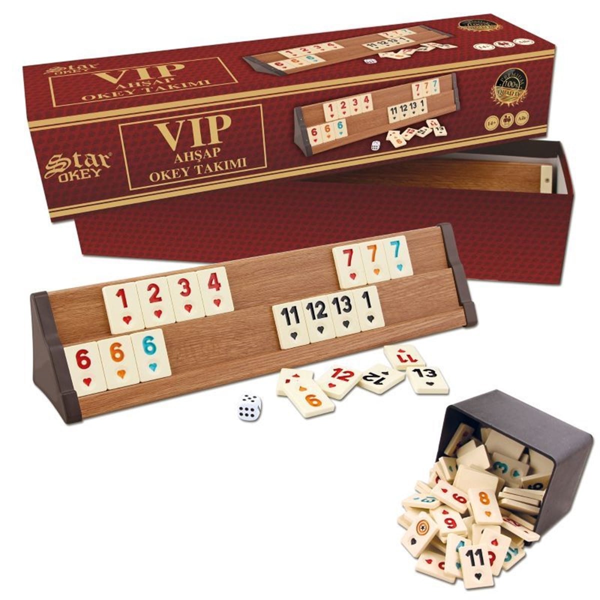 VIP AHŞAP OKEY TAKIMI