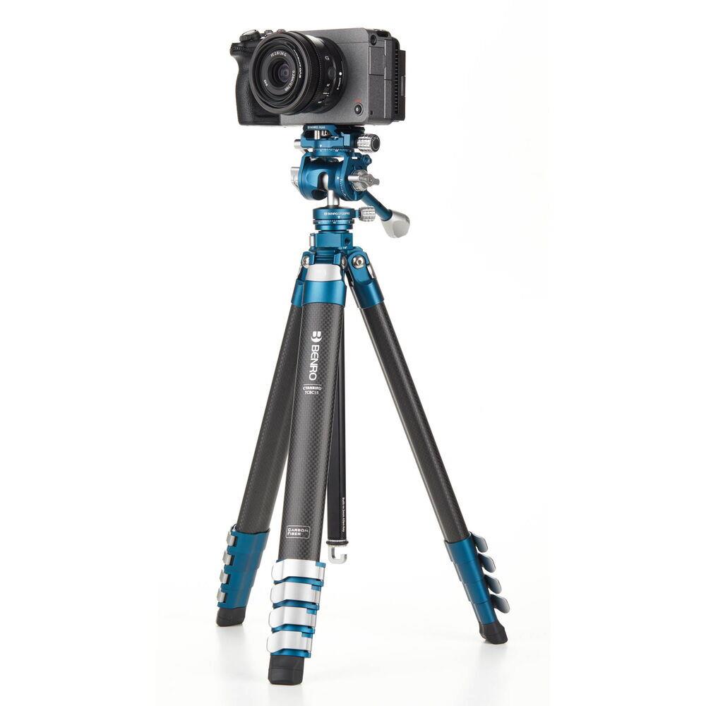 Benro CyanBird 2'si 1 arada Karbon Foto/Video Tripod Kiti
