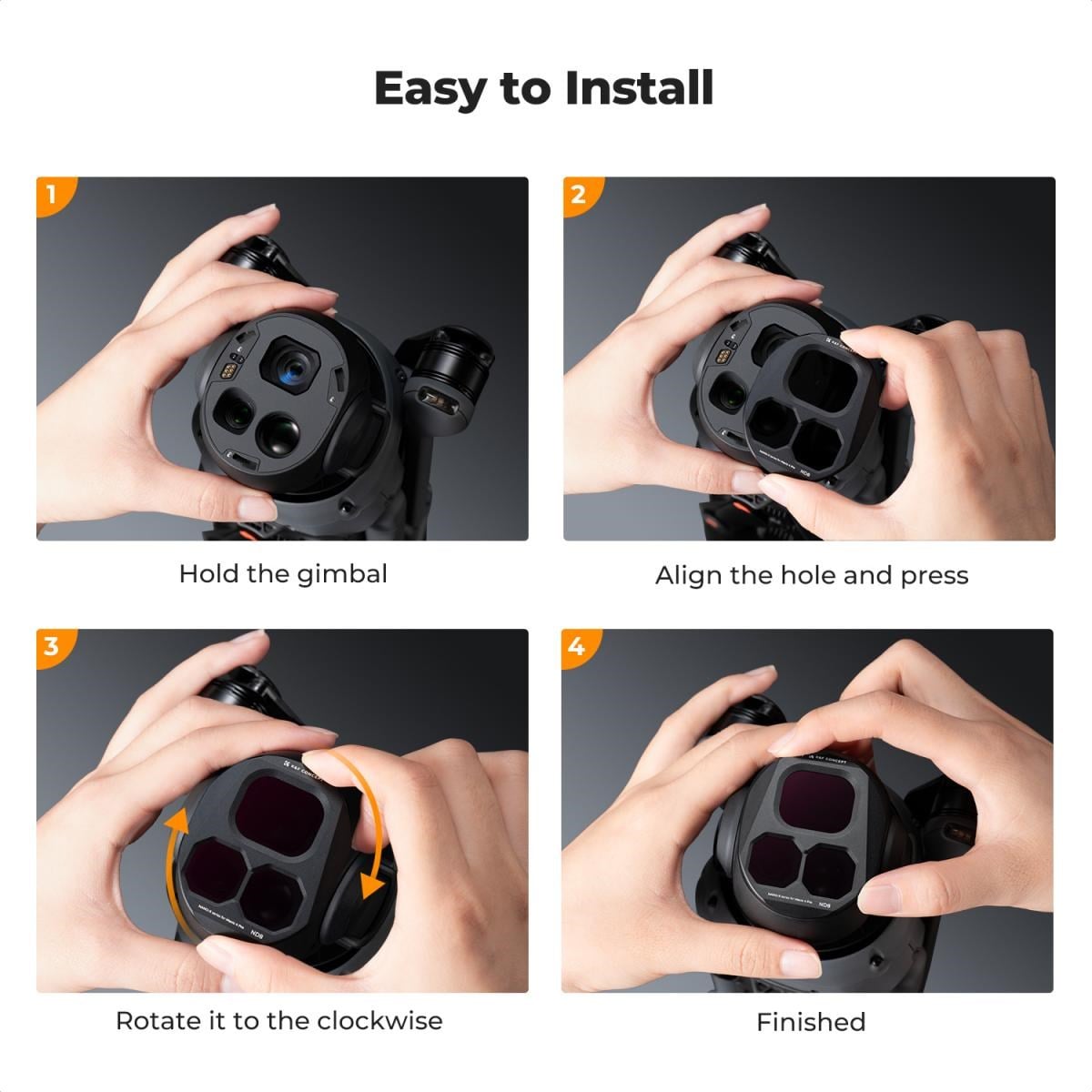 Drone Filtresi DJI Mavic 4 Pro ND Filtre Kiti 4 Adet (ND8+ND16+ND32+ND64) Çok Kaplamalı HD Optik Cam/Alüminyum Çerçeve