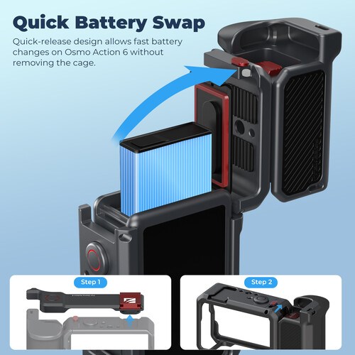 Freewell Creator Pro Cage with Xplorer Grip for DJI Osmo Action 6
