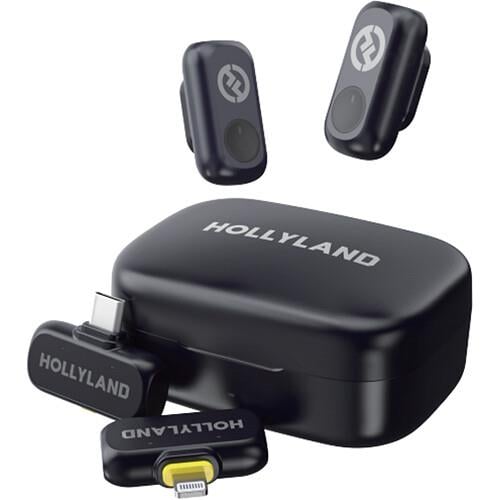 Hollyland LARK A1 Duo 2 Kişilik Kablosuz Mikrofon Seti  (USB-C ve Lightning, Uzay Grisi, 2.4 GHz)