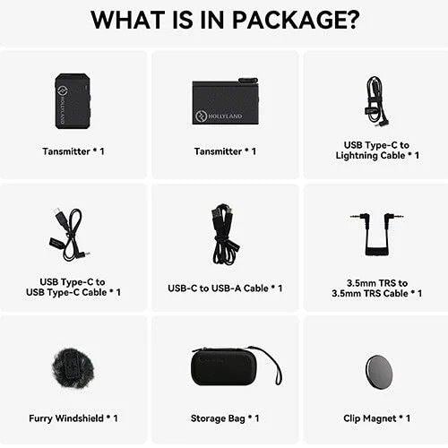 Hollyland Lark Max Solo Kablosuz Mikrofon Sistemi