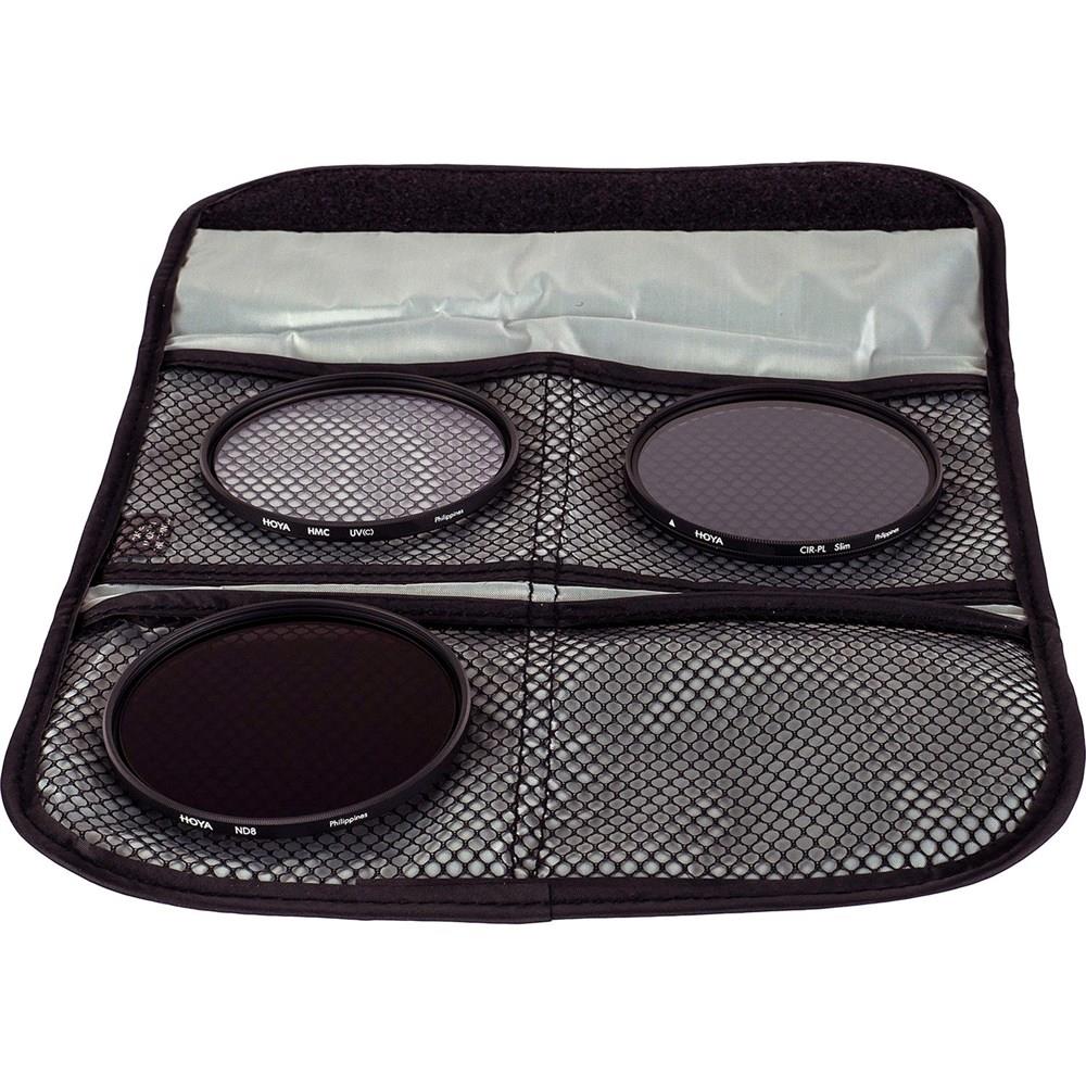 Hoya 55mm UV + Slim CPL + ND8 Digital Filter Kit II 3'lü Filtre Seti