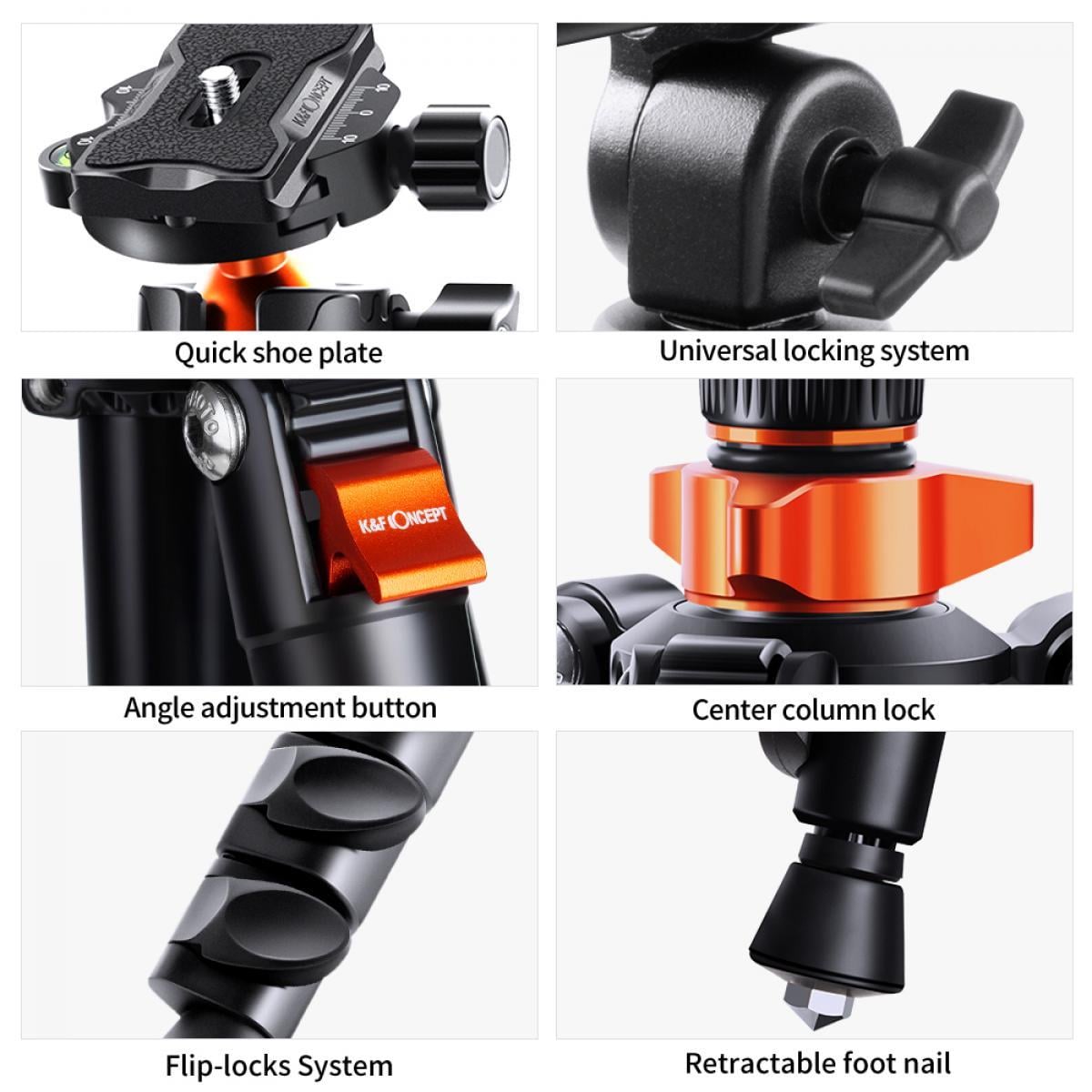 K&F Concept K234A7+BH-28L+Uzatma Kol Kitli Tripod