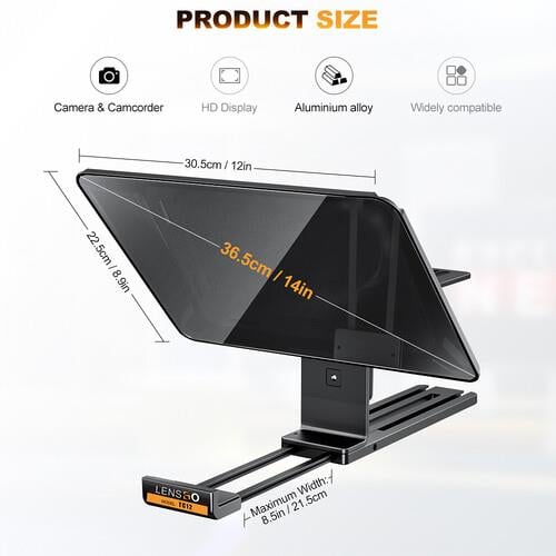 LENSGO TC12 Teleprompter for Select (Kamera ve iPad'ler için)