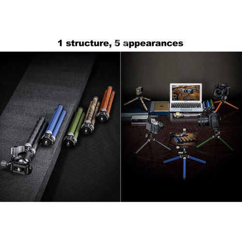 Leofoto MT-02C+LH-22 Karbon Fiber Mini Tripod Siyah