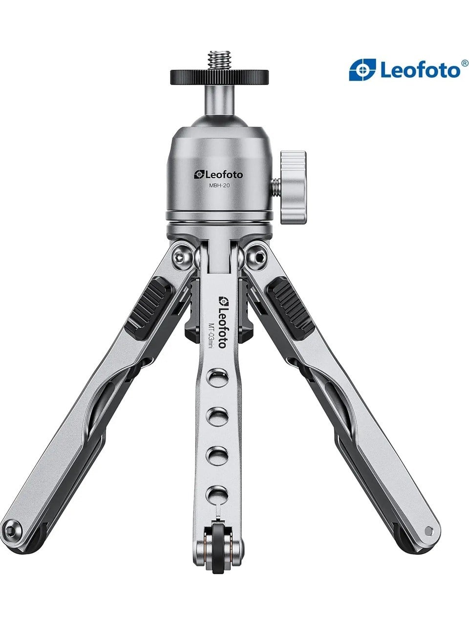Leofoto Mt-03 + Mbh-20 Mini Tripod Kiti Gümüş
