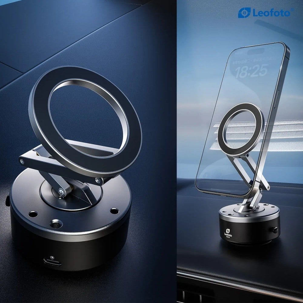 Leofoto PM-04 Elektrikli Vakumlu Telefon Tutucu