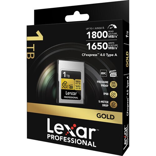 Lexar 1TB Professional GOLD CFexpress 4.0 Type A Hafıza Kartı