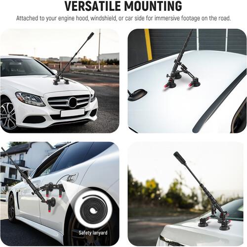 Neewer 3-in-1 Suction Cup Car Mount for Cameras