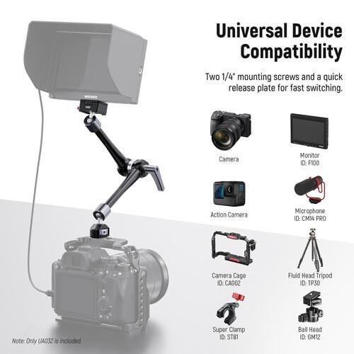 Neewer Adjustable Friction Magic Arm with Quick Release Plate (11