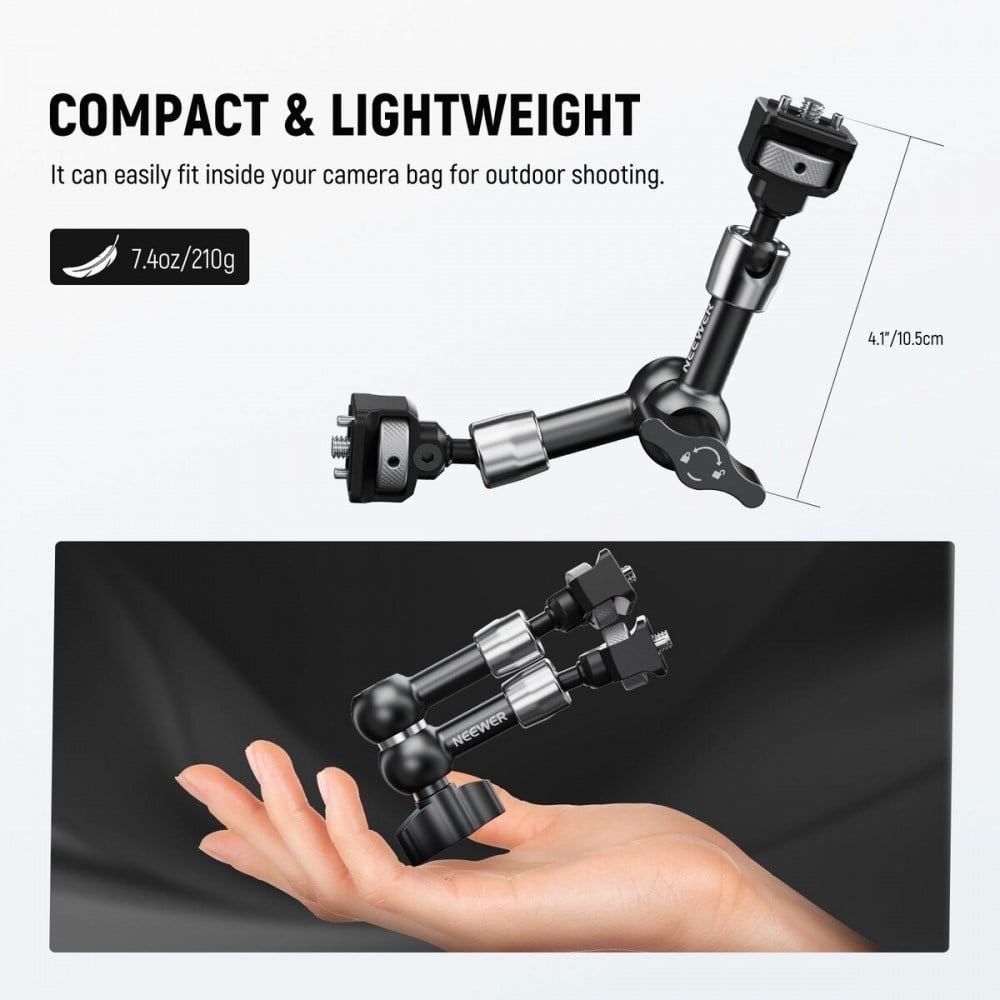 Neewer Adjustable Friction Magic Arm with Quick Release Plate (11
