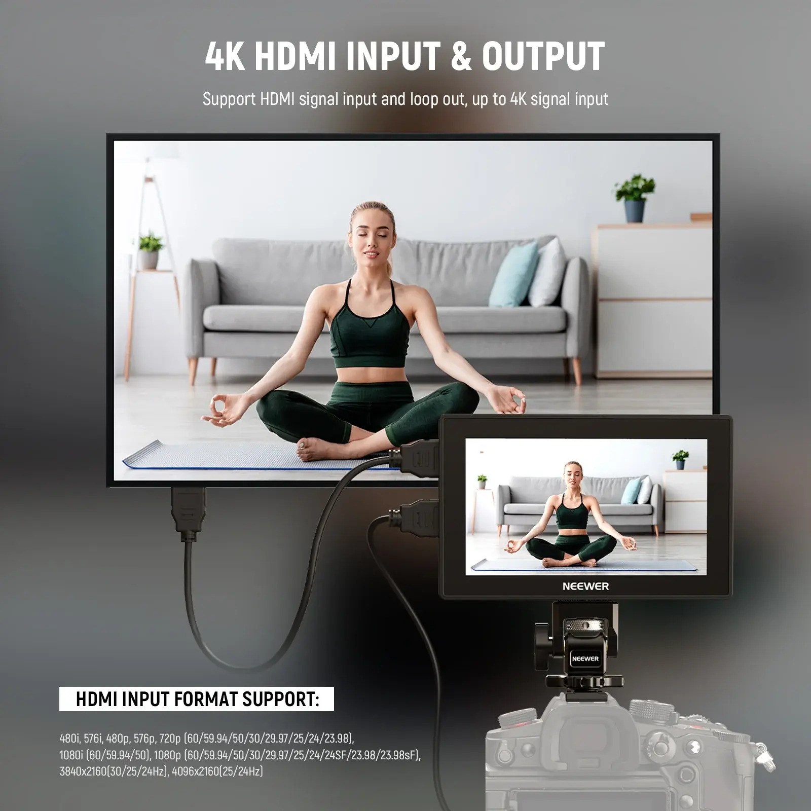 Neewer F500 Pro 5.5 2000 Nits 4K HDMI Dokunmatik Kamera Monitörü